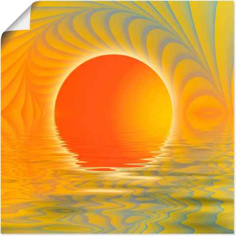 Artland Wandbild Abstrakter Sonnenuntergang, Muster (1 St), als Leinwandbild, Poster in verschied. Größen