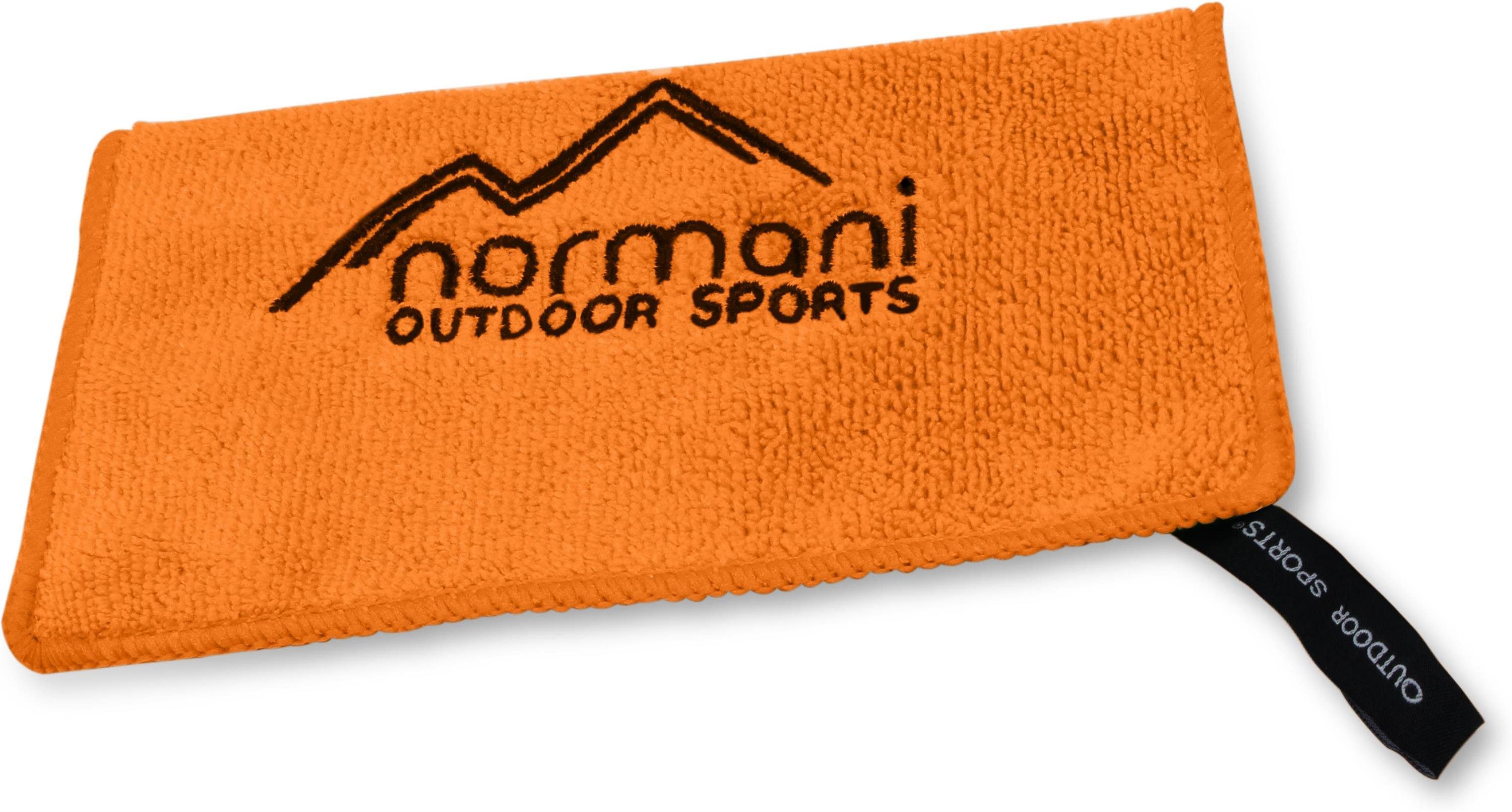 normani Reisehandtuch Polyester Orange Terry, 20x20 Mikrofaserhandtuch