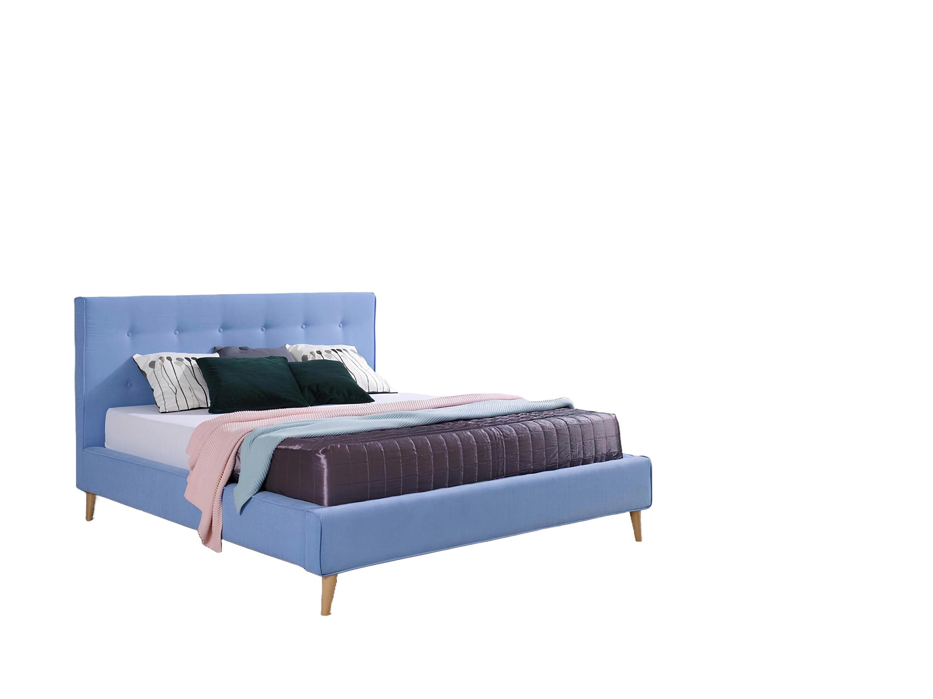 Bett Neuartiges Samt-Polsterbett im Hotel-Stil mit Chesterfield-Design für
