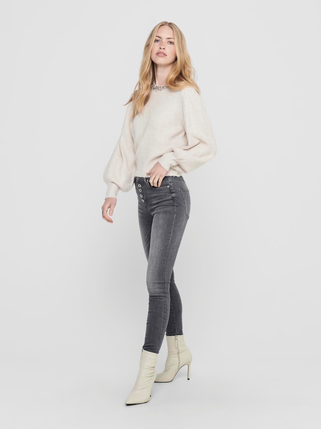 ONLY Strickpullover ONLELSA L/S PULLOVER KNT NOOS Materialmix, regular fit