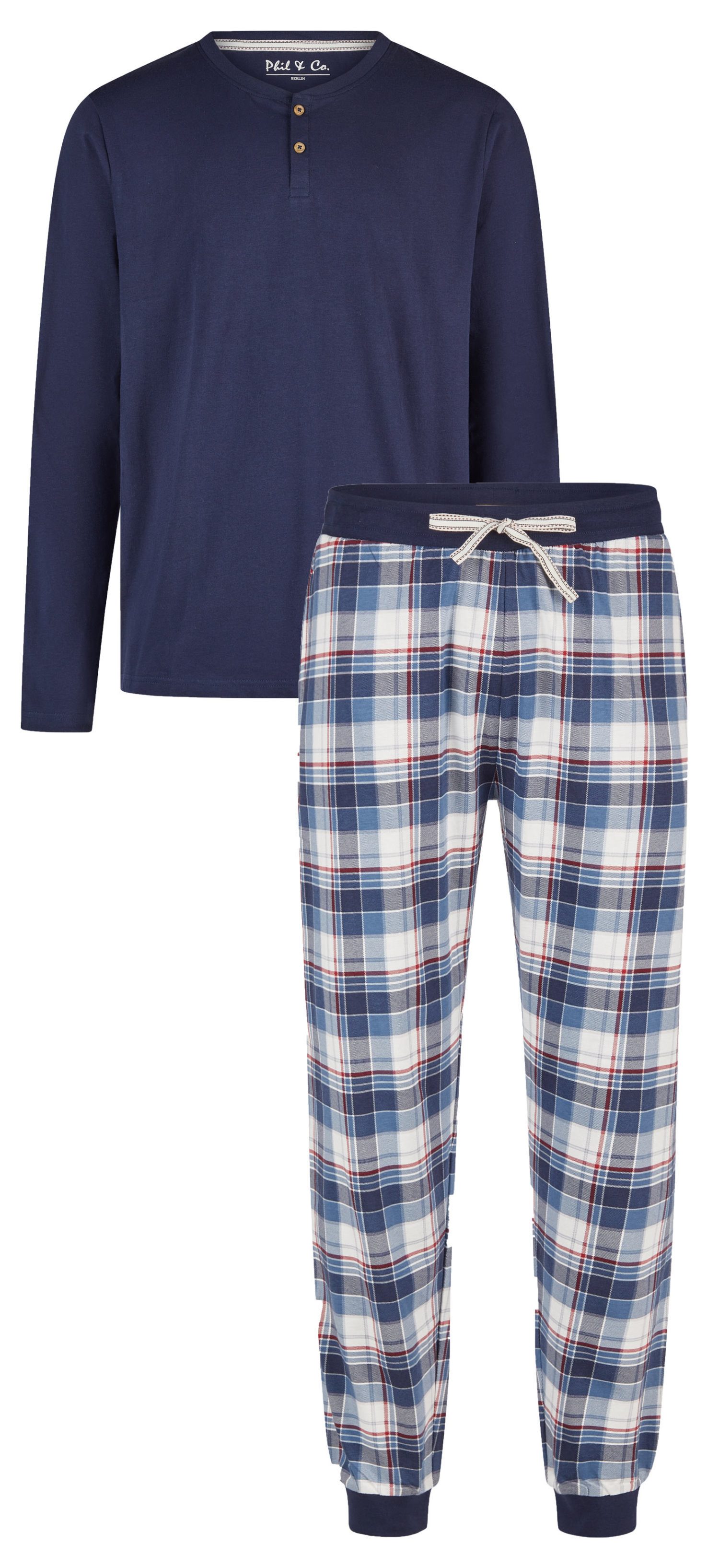 Phil & Co. Schlafanzug Herren Pyjama günstig online kaufen