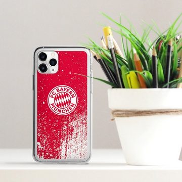 DeinDesign Handyhülle FC Bayern München Offizielles Lizenzprodukt FCB Splatter Rot - FCB, Apple iPhone 11 Pro Silikon Hülle Bumper Case Handy Schutzhülle