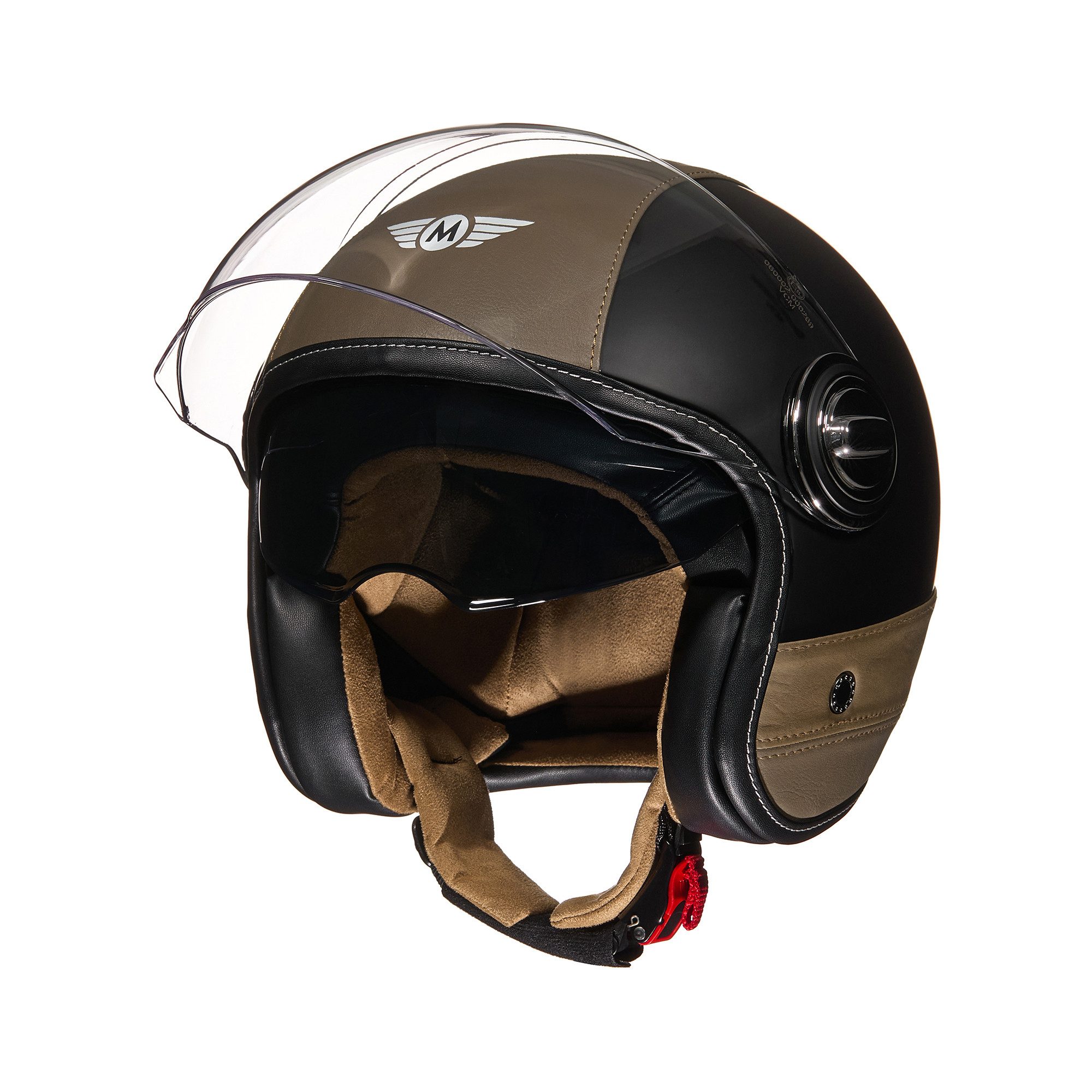MOTO HELMETS Motorradhelm Jethelm SP888 Pro Urban, Helm für Motorrad & Roller, Schnellverschluss, Sonnenvisier, nur 1350g