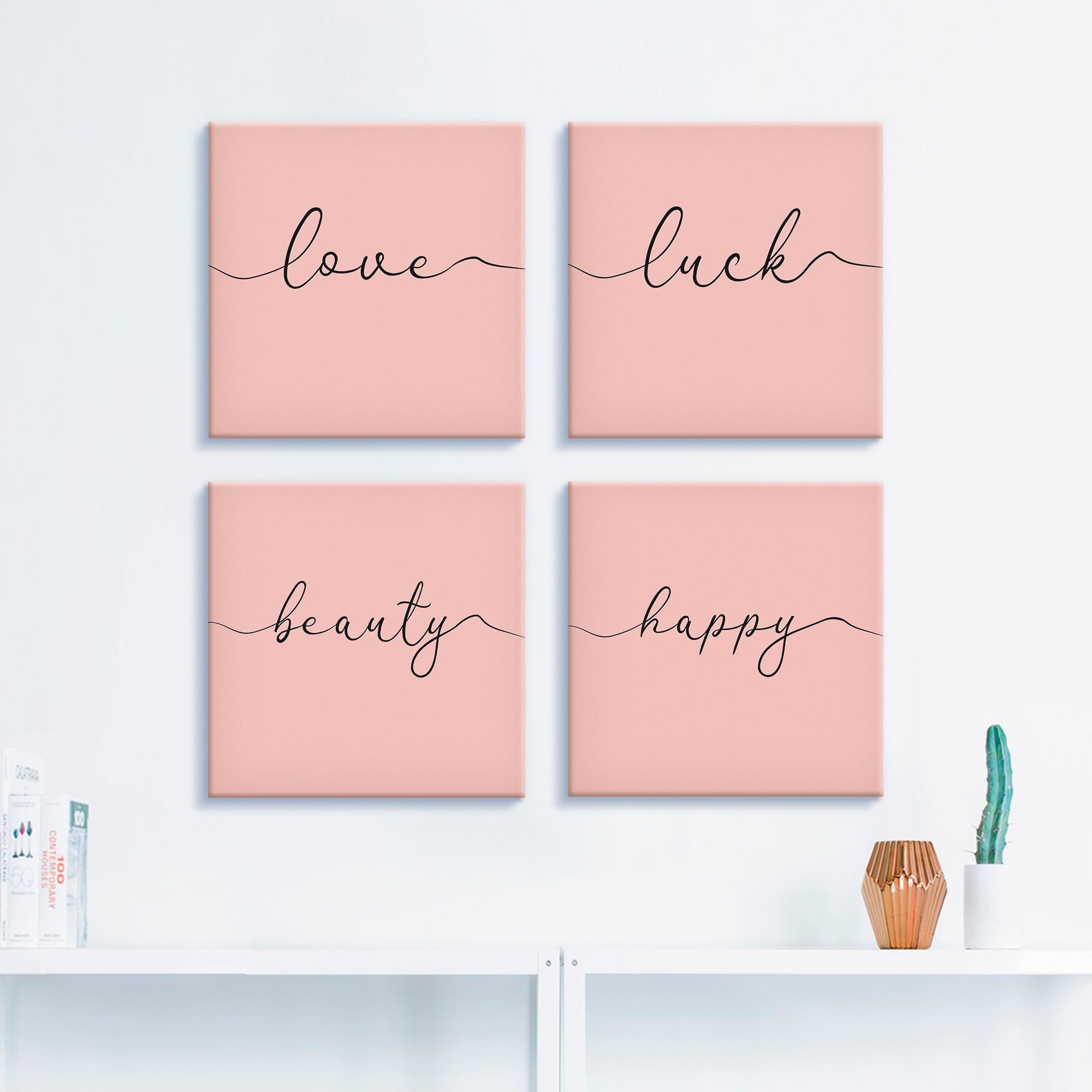 Artland Leinwandbild Liebe Glück Schönheit Frohsinn, günstig online kaufen