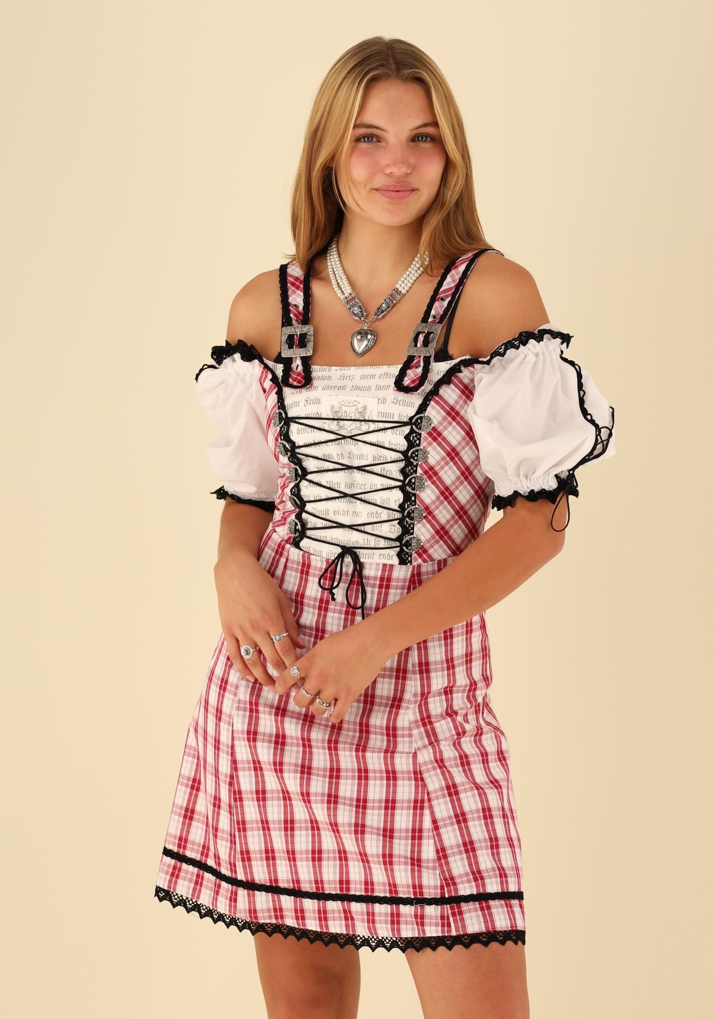 OS Trachten Trachtenkleid Qedaro Tailliert