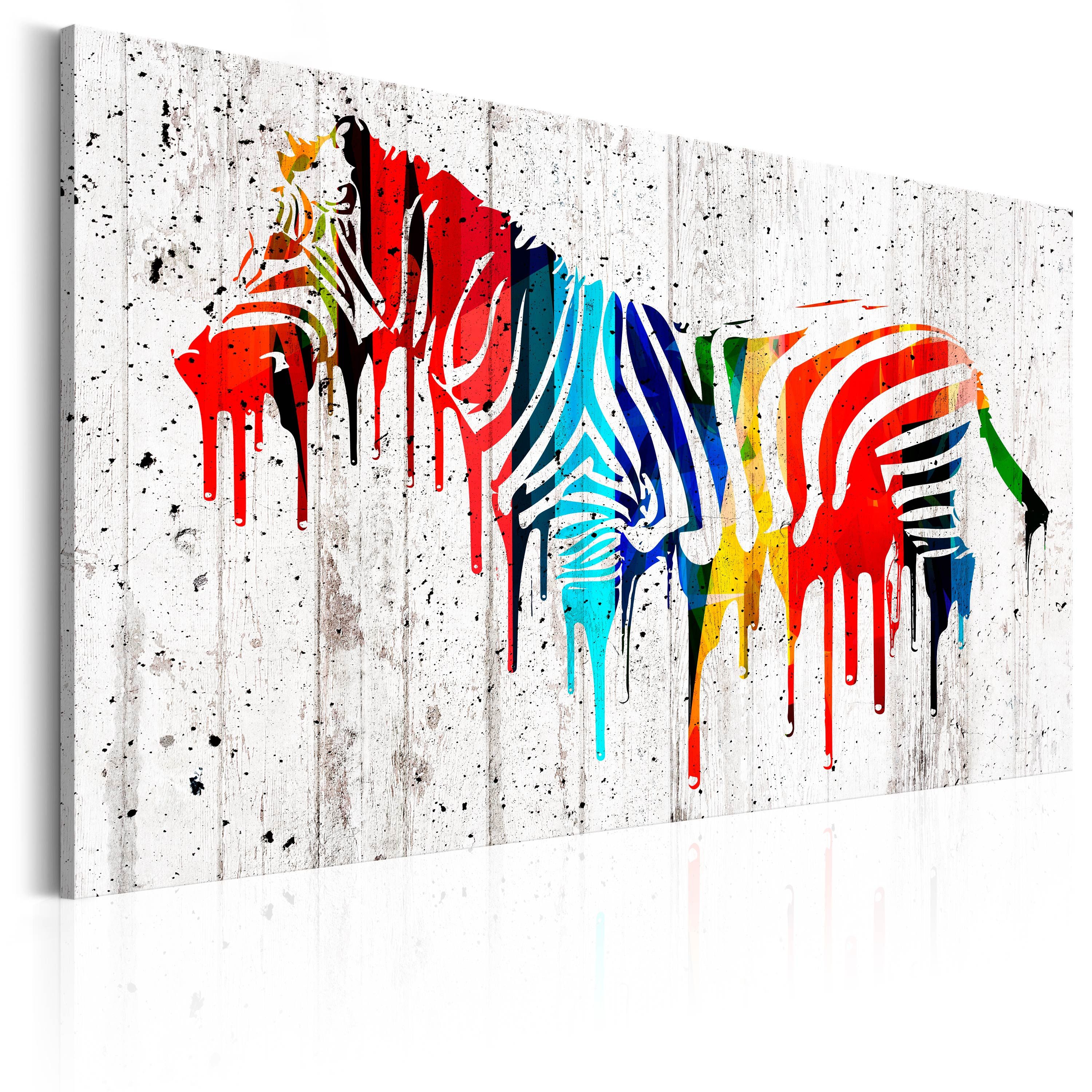 Artgeist Wandbild Das bunte Zebra