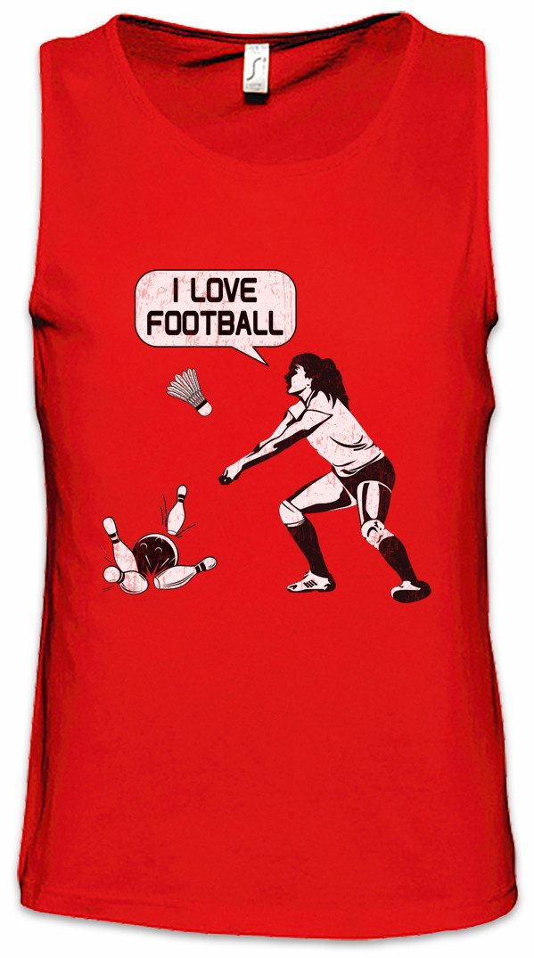 Tanktop I Love Football Ärmelloses T-Shirt Kegeln Bowling Volleyball Beach