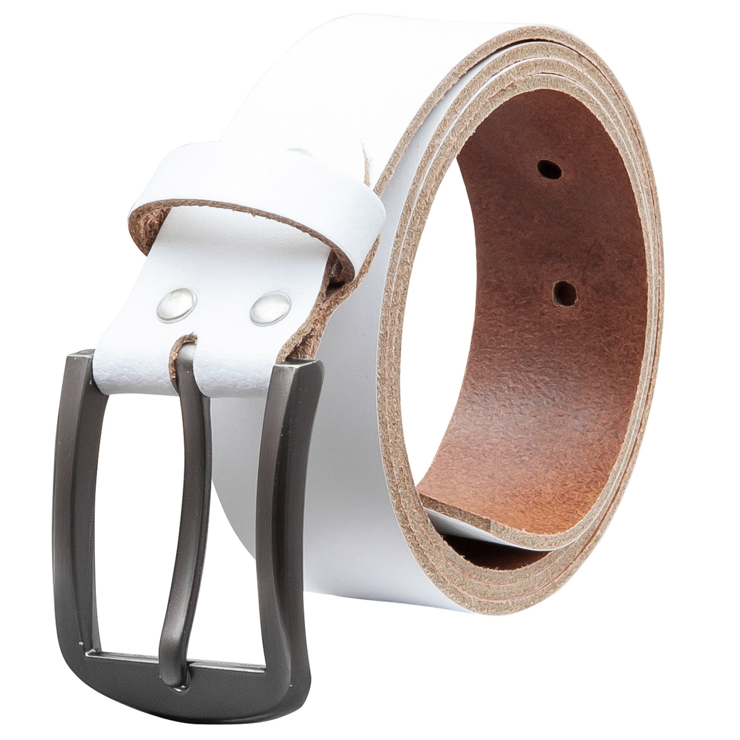 COLOGNEBELT Ledergürtel OM416-SL-Weiss MADE IN GERMANY, Weiss Kürzbar, 100 günstig online kaufen