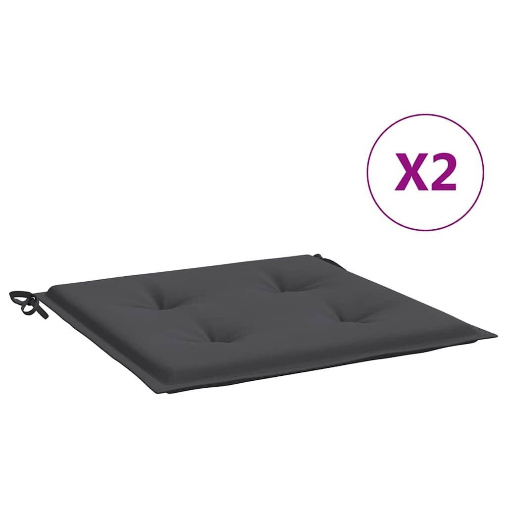 vidaXL Sitzauflage Gartenstuhl-Kissen 2 Stk. Anthrazit günstig online kaufen