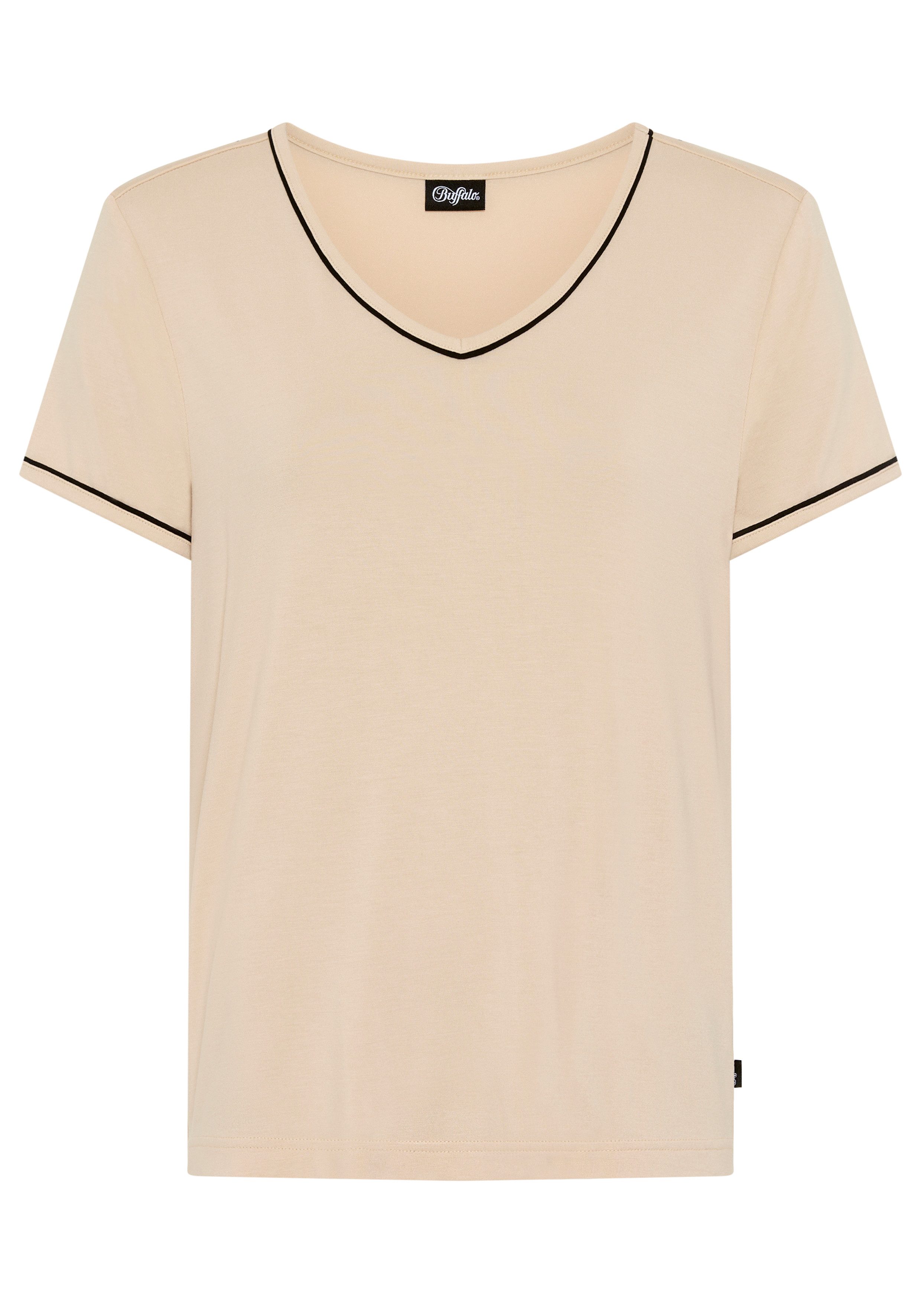 Buffalo Pyjamaoberteil (1-tlg) mit modischen Paspeldetails. Reduzierter Preis € 14,99. Unverbindliche Preisempfehlung € 24,99