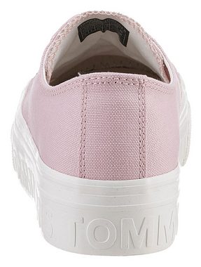 Tommy Jeans TOMMY JEANS FLATFORM Plateausneaker mit gestickter Logoflagge, Freizeitschuh, Halbschuh, Schnürschuh