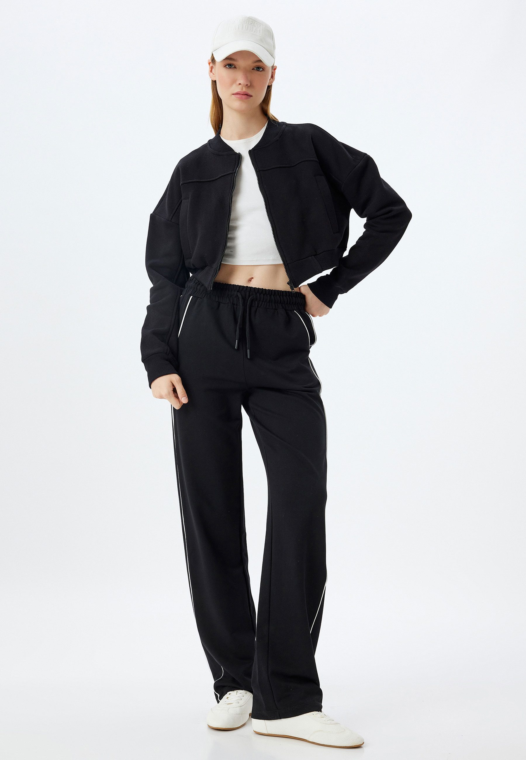 Koton Sweatshirt Vollreißverschluss Patchwork