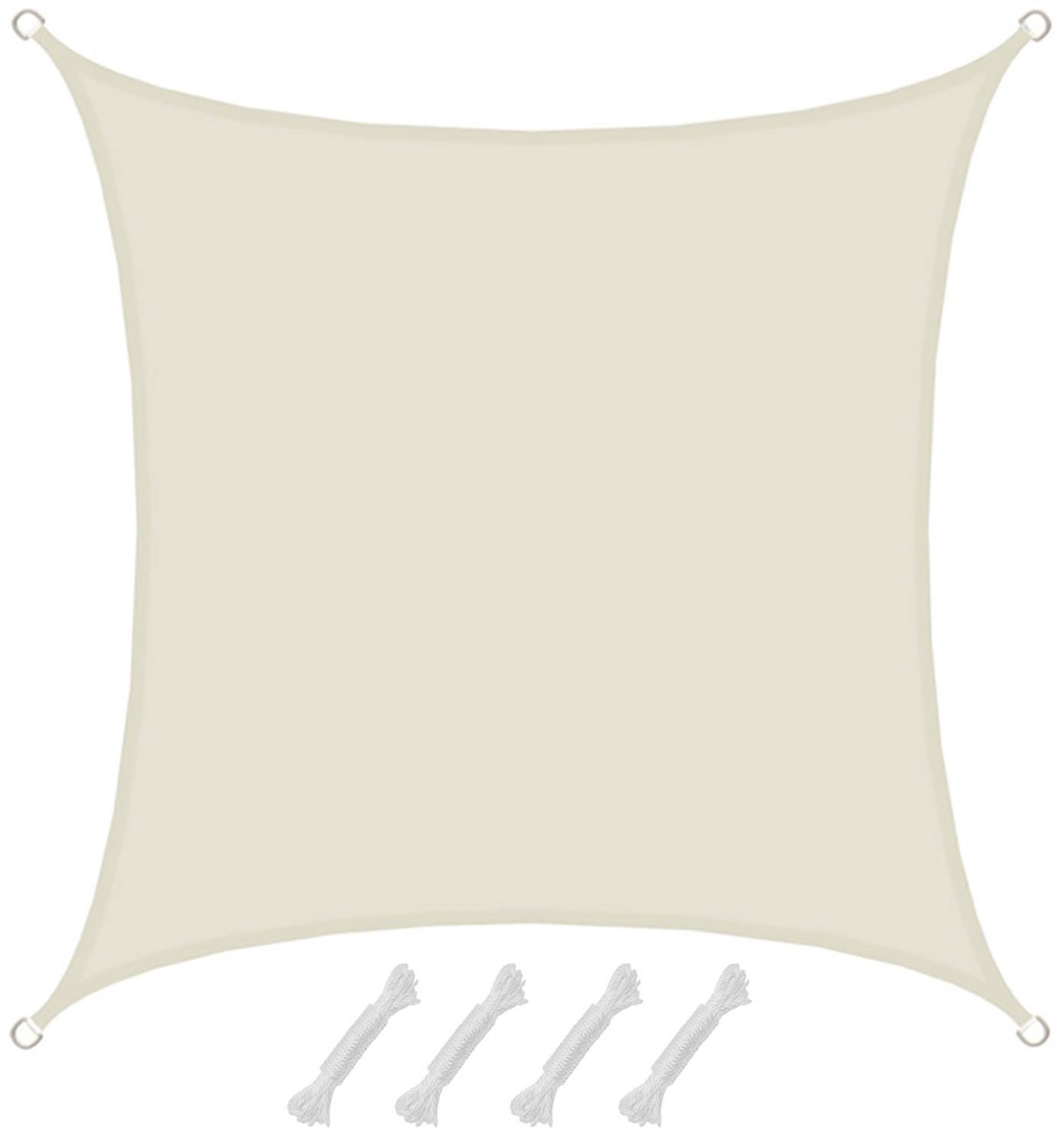 AMANKA Sonnensegel mit UV Schutz - 2 x 2 m Wasserdicht - Sonnenschutz für Garten & Balkon, Polyester Sonnenschutzsegel Quadratisch - Überdachung mit Regenschutz