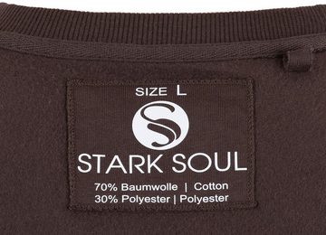 Stark Soul® Sweatshirt Sweatshirt EMBOSSED Rundhals-Sweater – Pullover, Innen angeraut Unisex