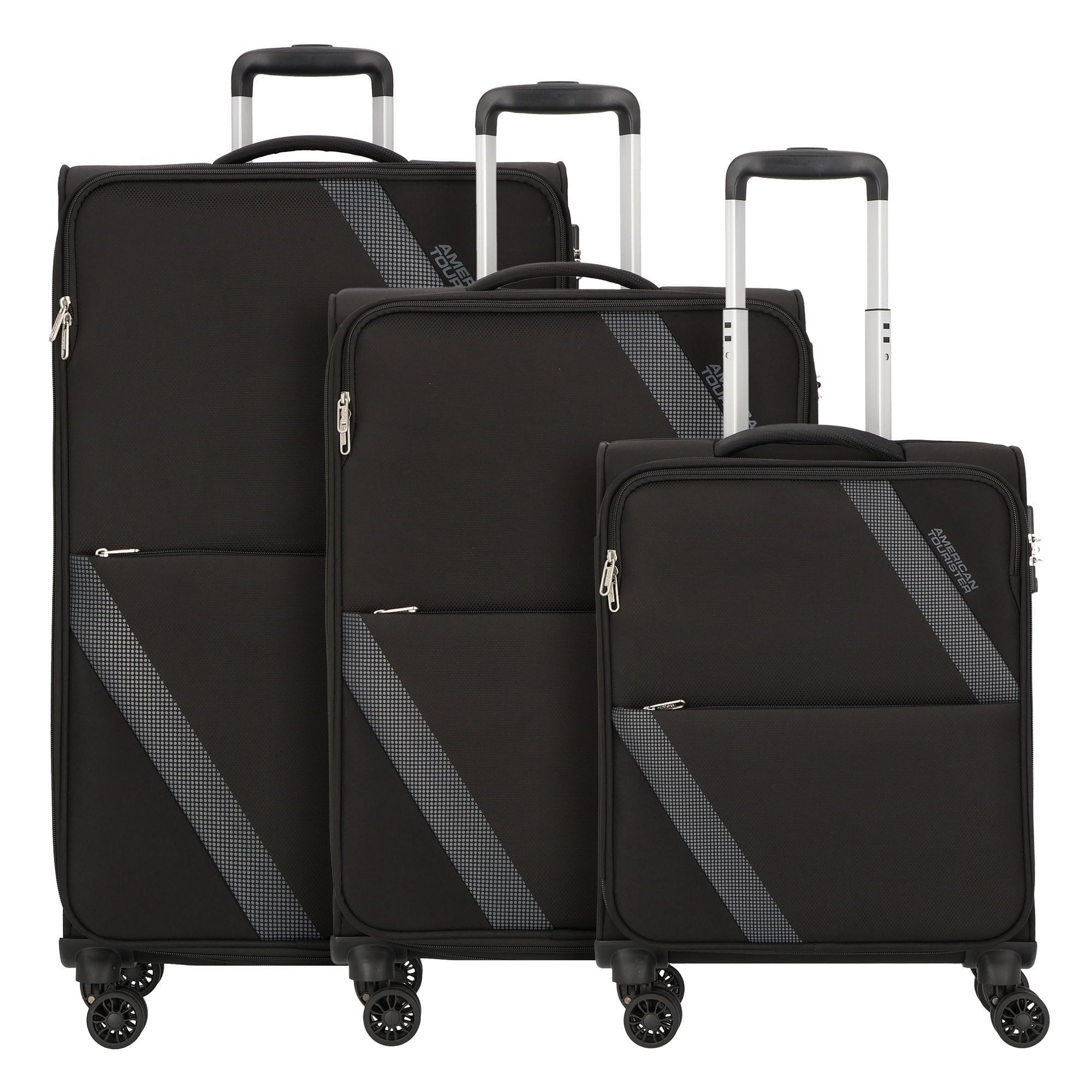 American Tourister® Trolleyset Star Max, 4 Rollen, (3-teilig, 3 tlg), Polyester