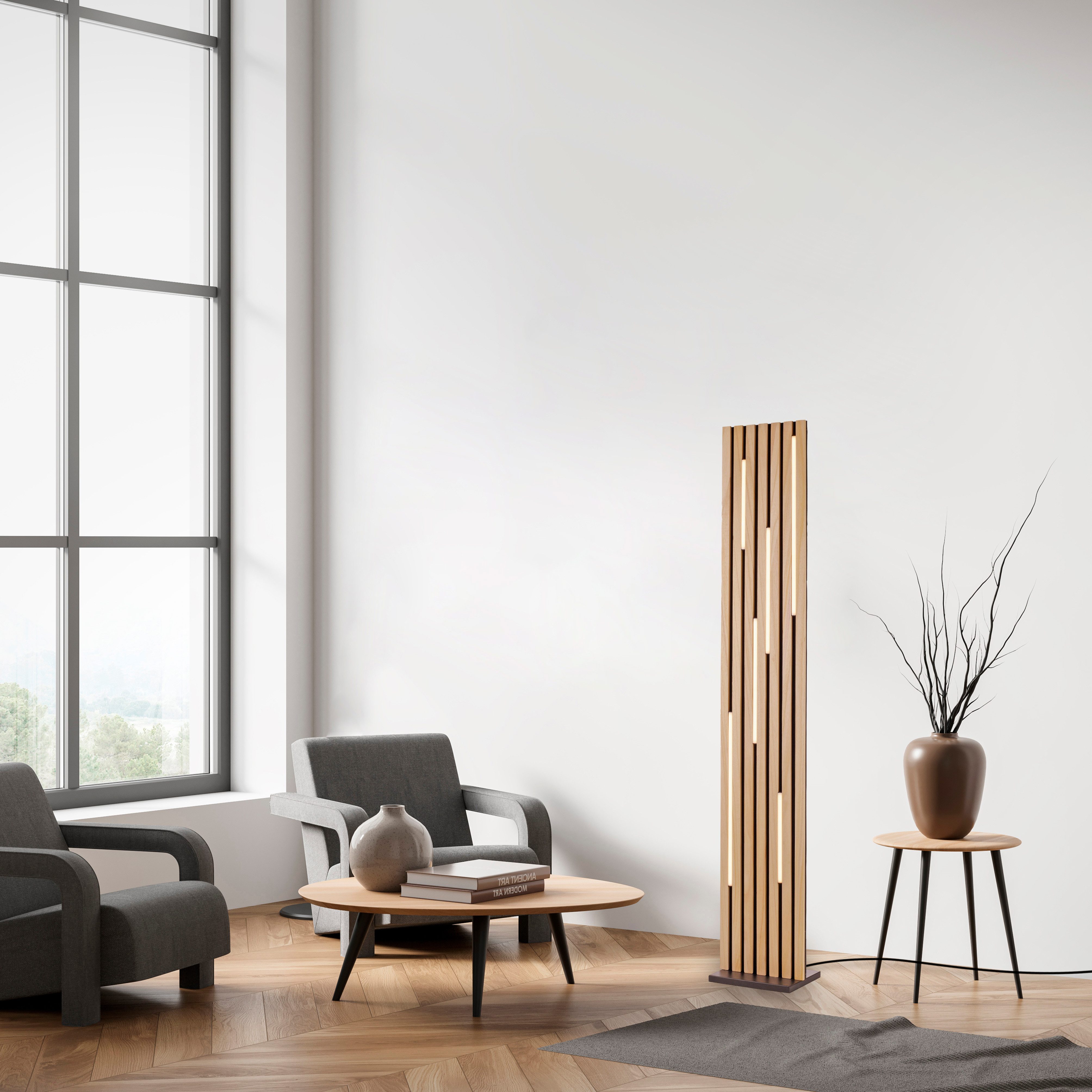 Neuhaus Q SMART HOME LIGHTS LED Stehlampe Q-AKUSTIK, Smart Home, LED fest integriert, warmweiß - kaltweiß