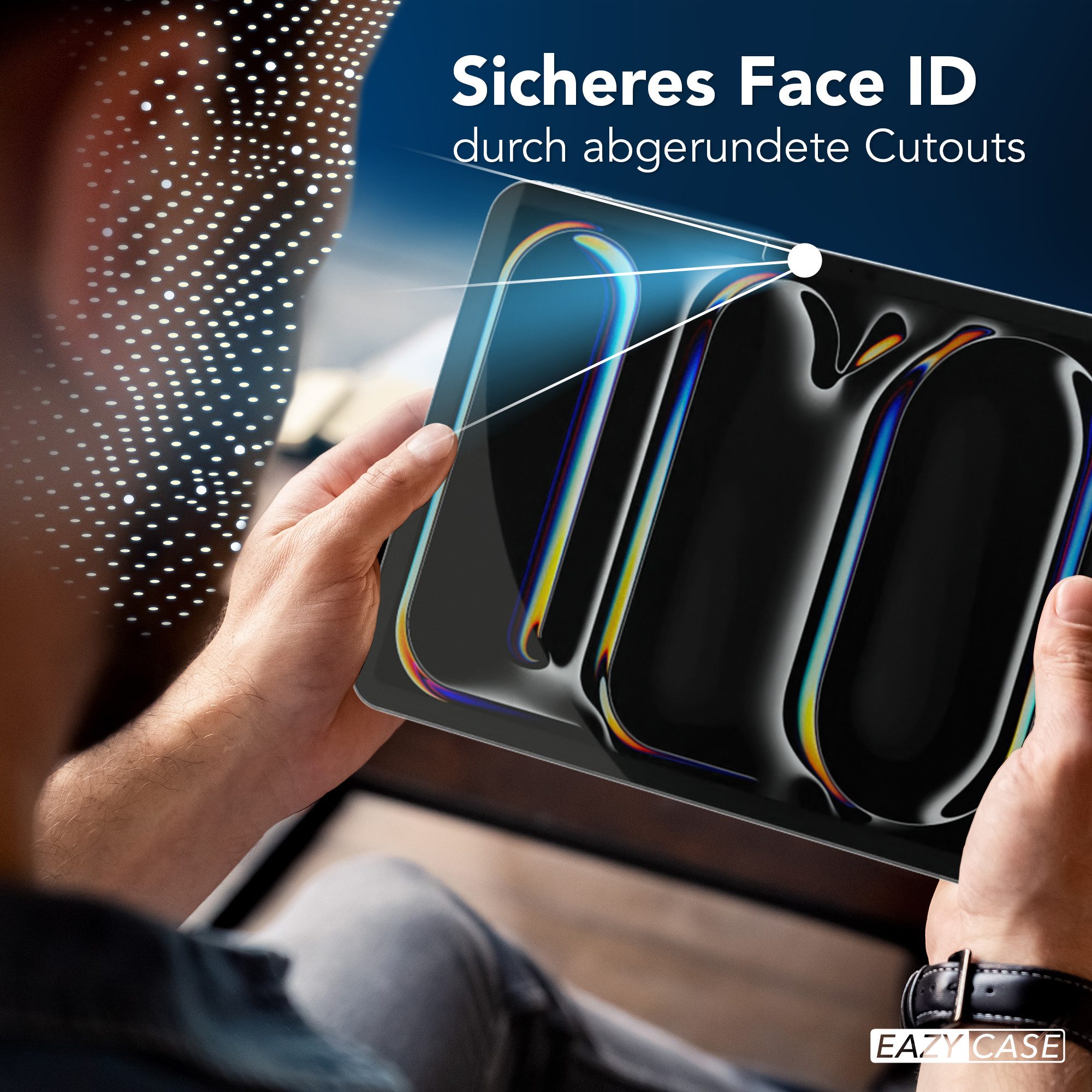 EAZY CASE Displayschutzglas Schutzglas für Apple iPad Pro 11 (2024), 11 Zoll Panzerglas Displayfolie Tabletschutz Glasfolie Kratzschutz – Bild 4 von 5