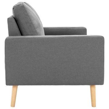 furnicato 2-Sitzer 2-Sitzer-Sofa Hellgrau Stoff