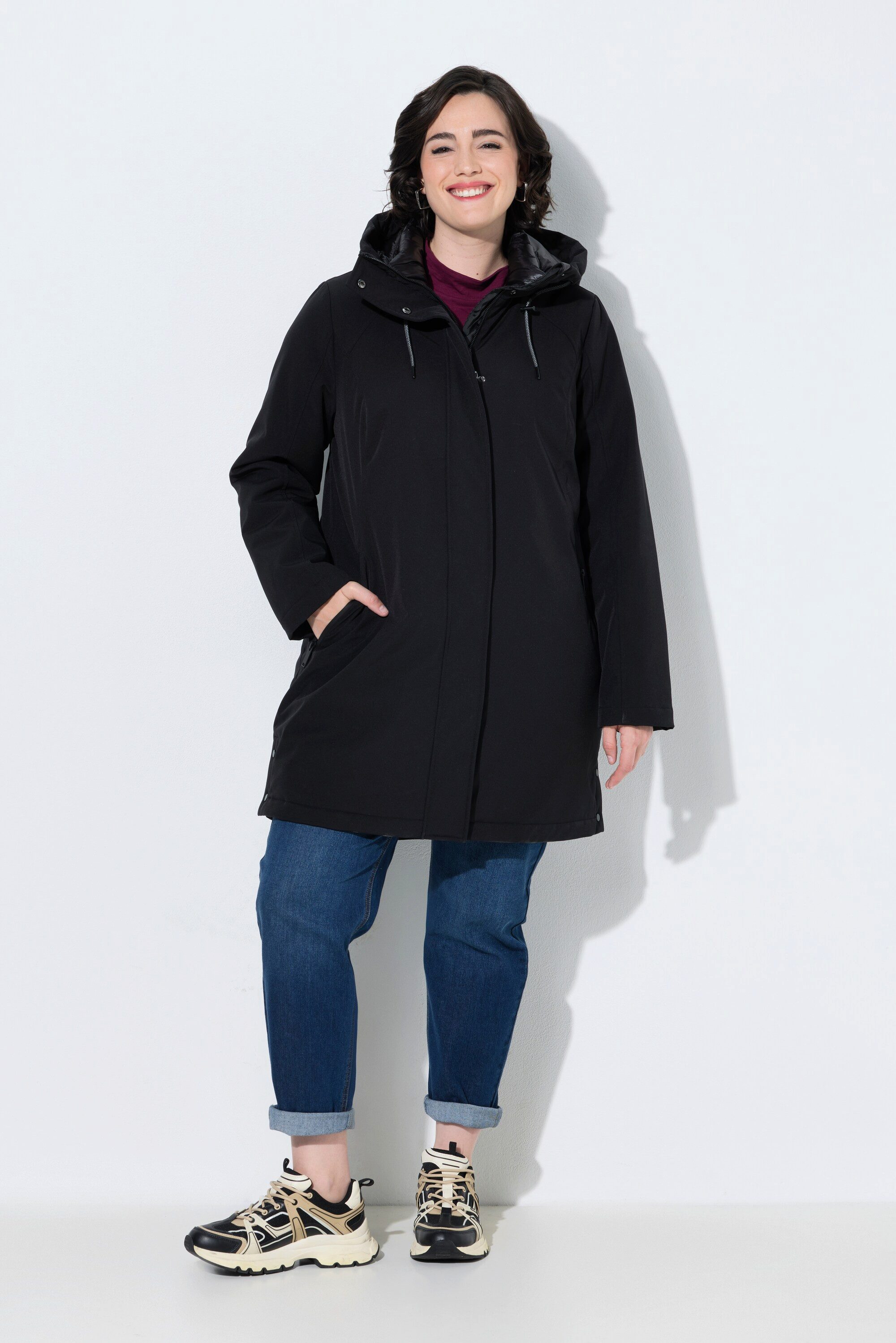 Ulla Popken Funktionsjacke HYPRAR Funktionsjacke wasserabweisend Kapuze