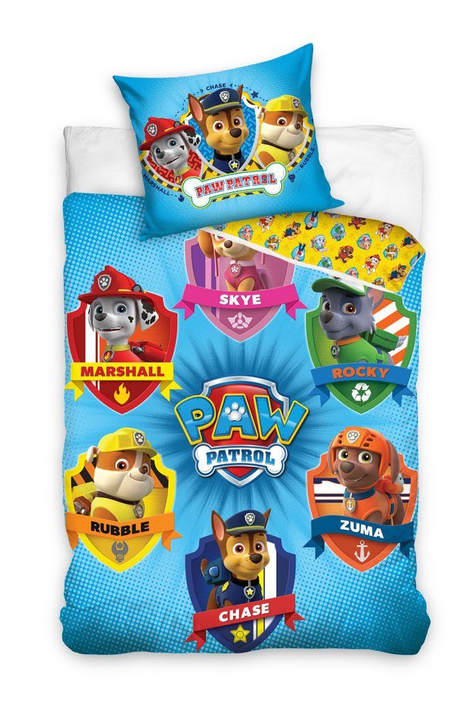 PAW PATROL Babybettwäsche Chase and Friends, Renforcé, 2 teilig, Kinder und Babybetten geeignet