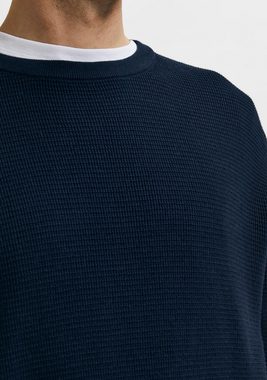 SELECTED HOMME Rundhalspullover ROCKS KNIT CREW NECK