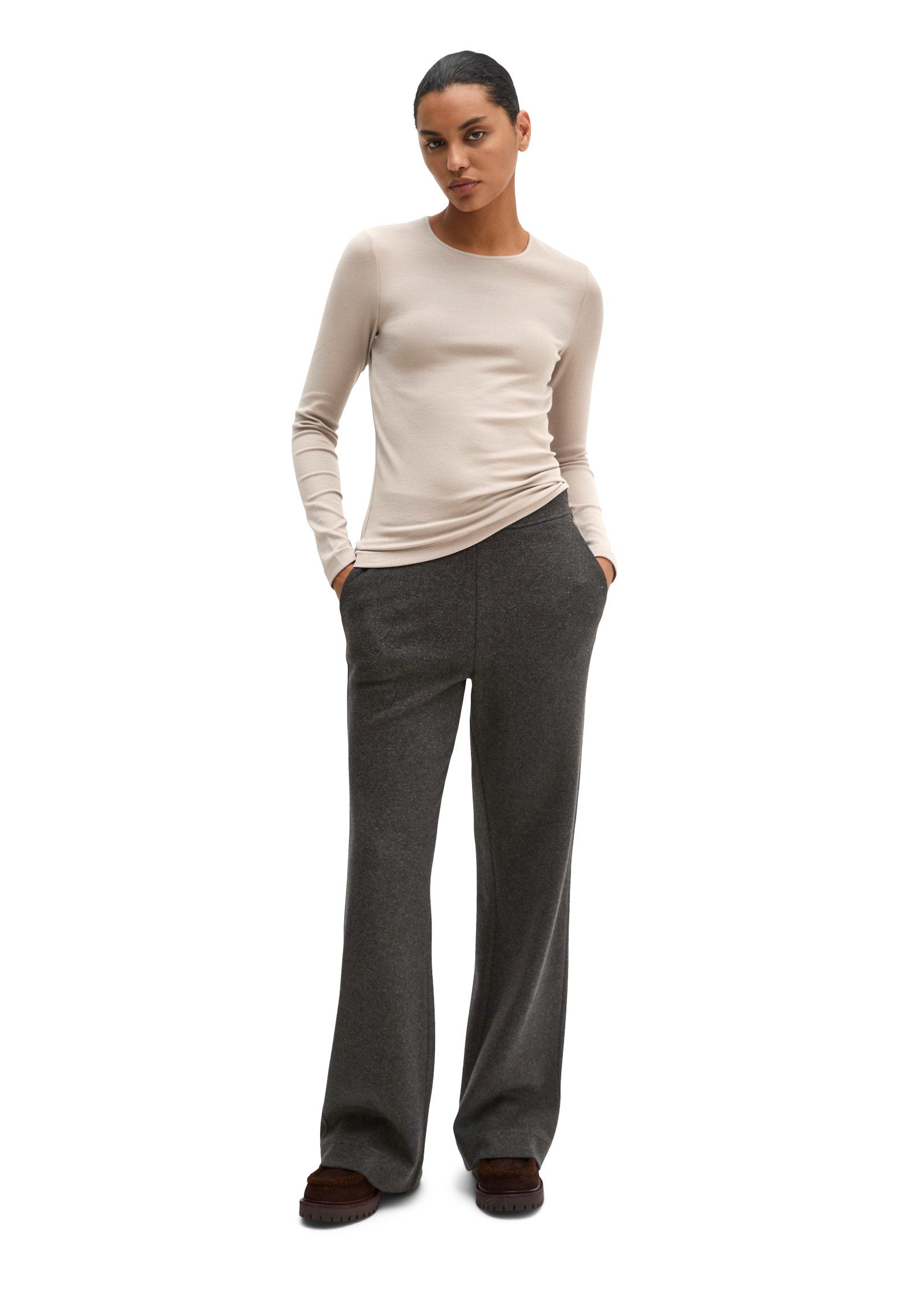 Marc O'Polo Langarmshirt aus TENCEL™ Modal-Baumwolle-Mix