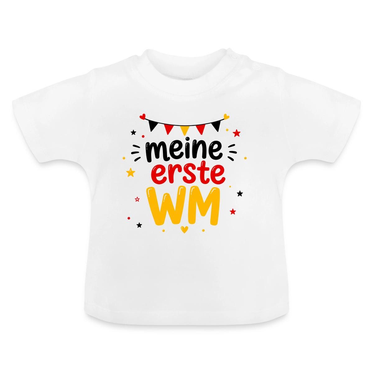 T-Shirt Meine Erste WM Deutschland Fan Baby Bio-T-Shirt mit Rundhals