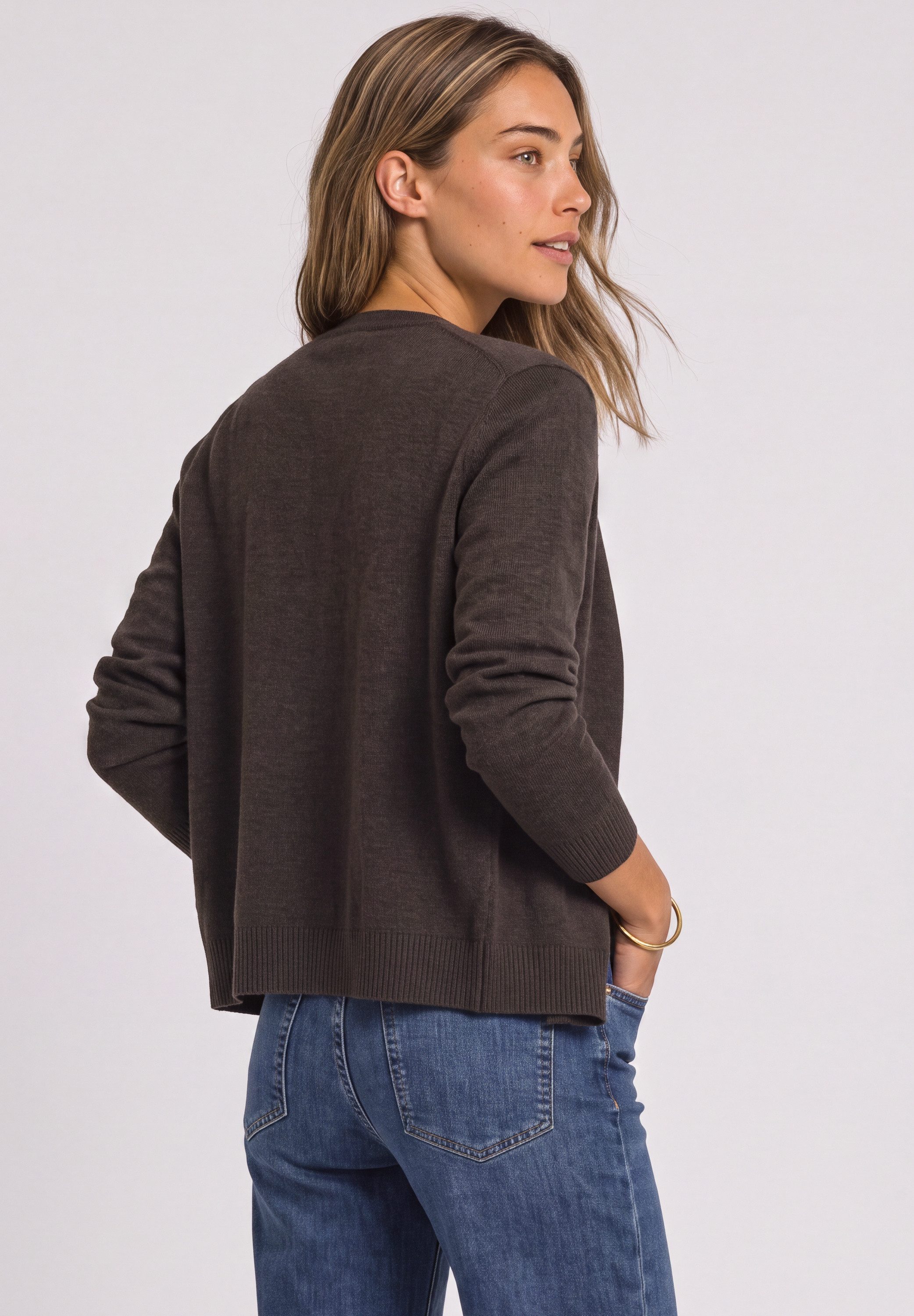 STREET ONE Cardigan mit V-Neck und Knopfleiste