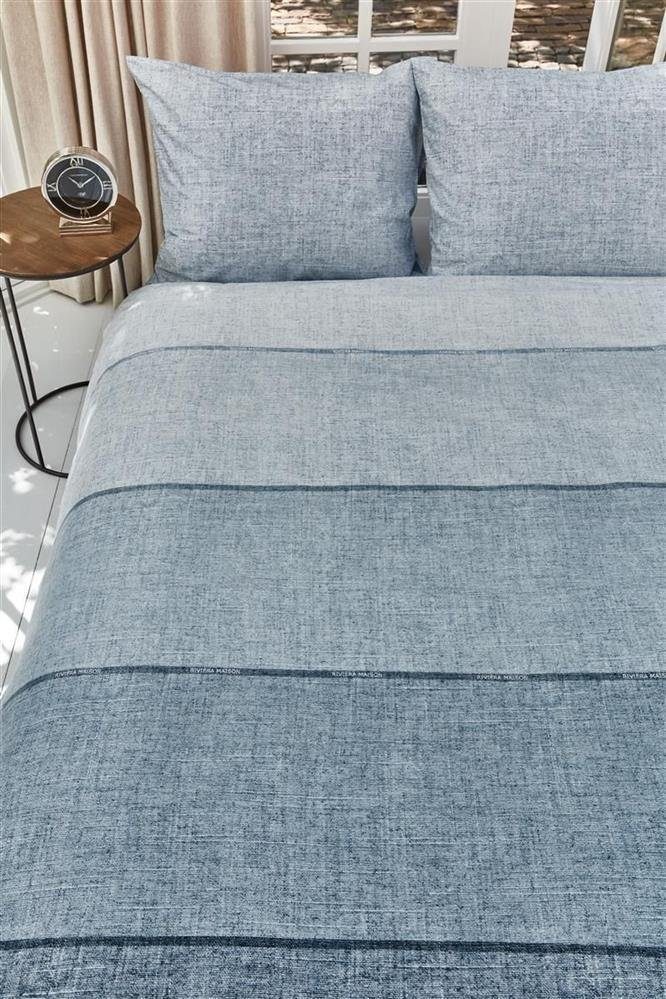 Rivièra Maison Dekokissen Harvey Blue 80X80 Blau Renforcé 80 x 80 cm 1 Kissenbezug