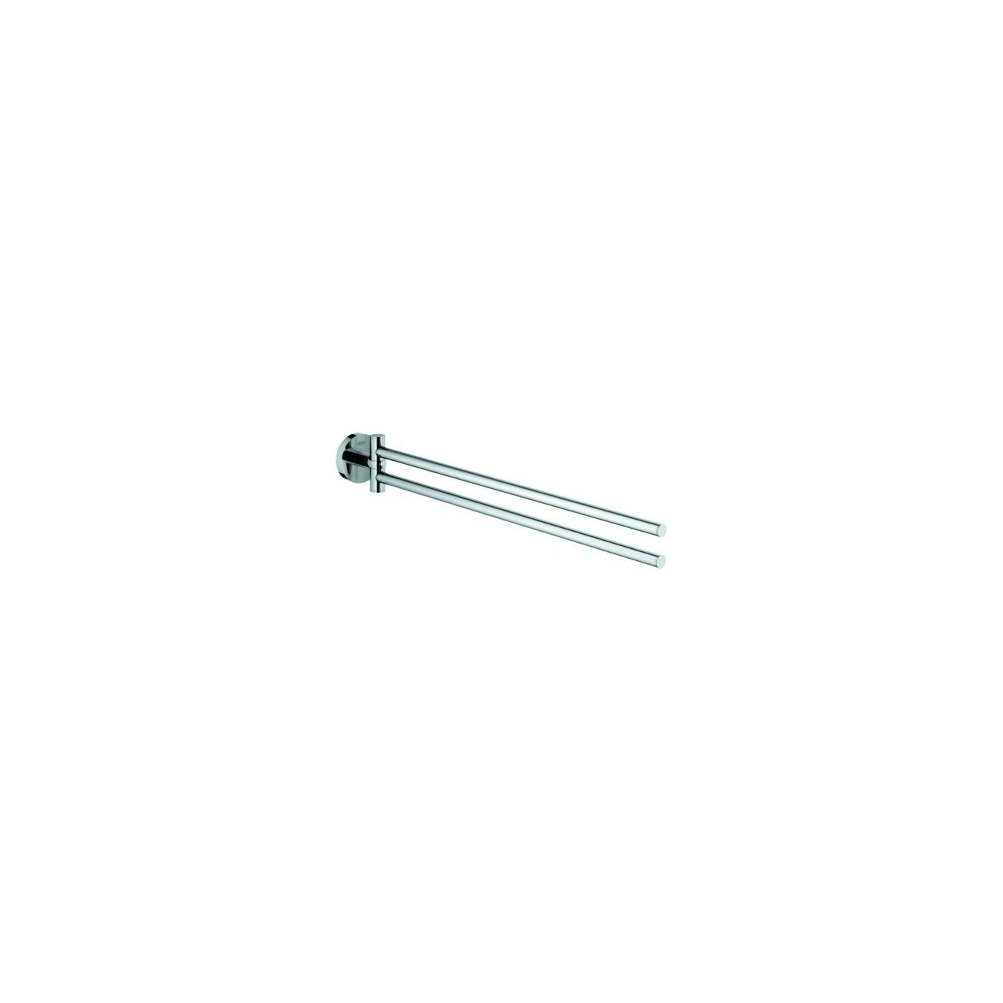 Grohe Badaccessoire-Set Grohe Handtuchhalter Essentials 43,9cm, 2-armig, schwenkbar, chrom