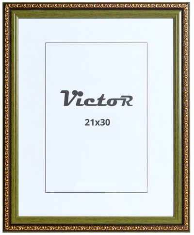 Victor (Zenith) Bilderrahmen Bilderrahmen \"Chagall\" - Farbe: Grün Braun - Größe: 21 x 30 cm, Antiker Bilderrahmen Grün Braun 21x30 cm A4, Bilderrahmen Barock