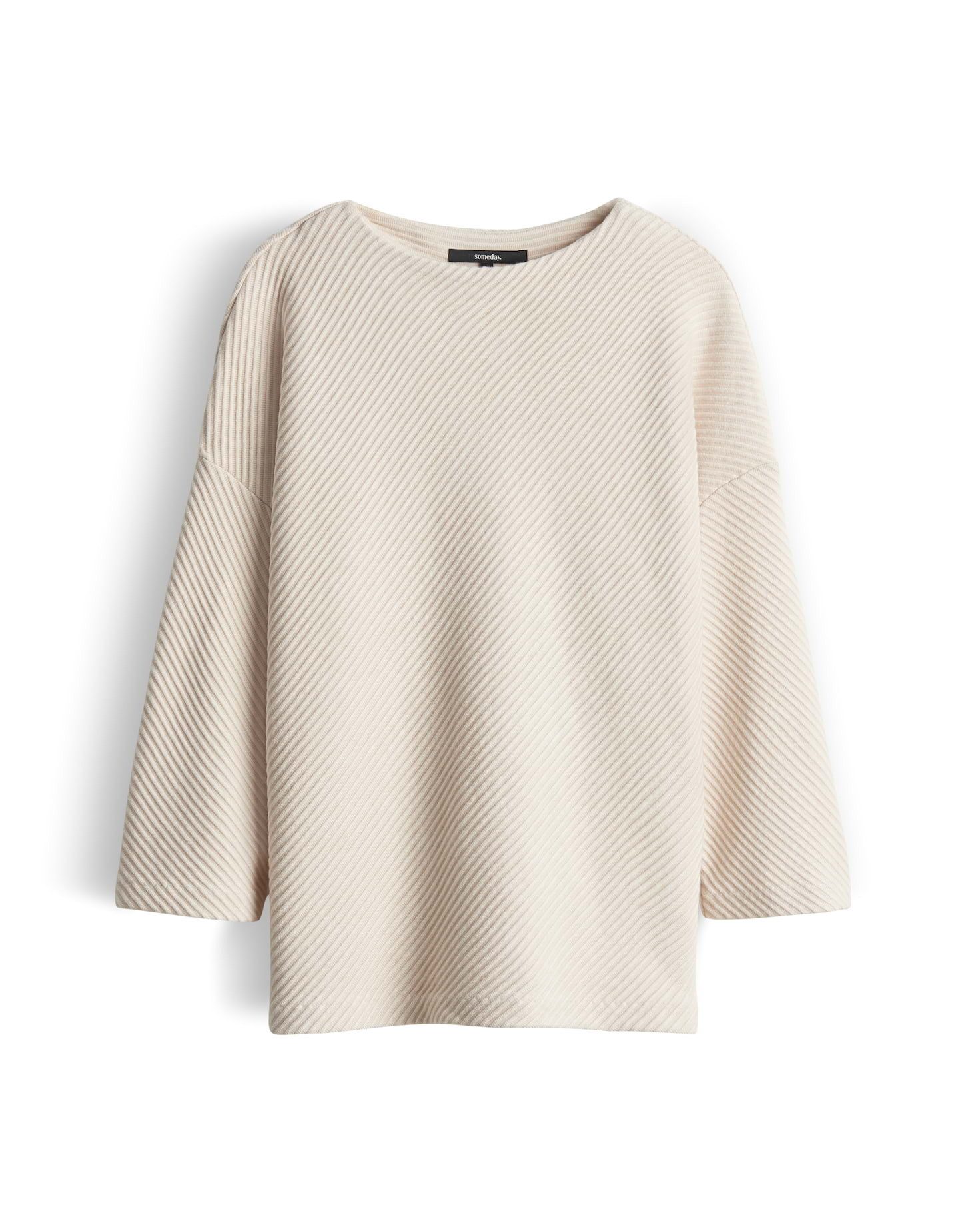someday Sweatshirt UFENNA Regular mit Rippstruktur lockere Passform, gerader Schnitt, Rippstruktur, elastischer Stoff