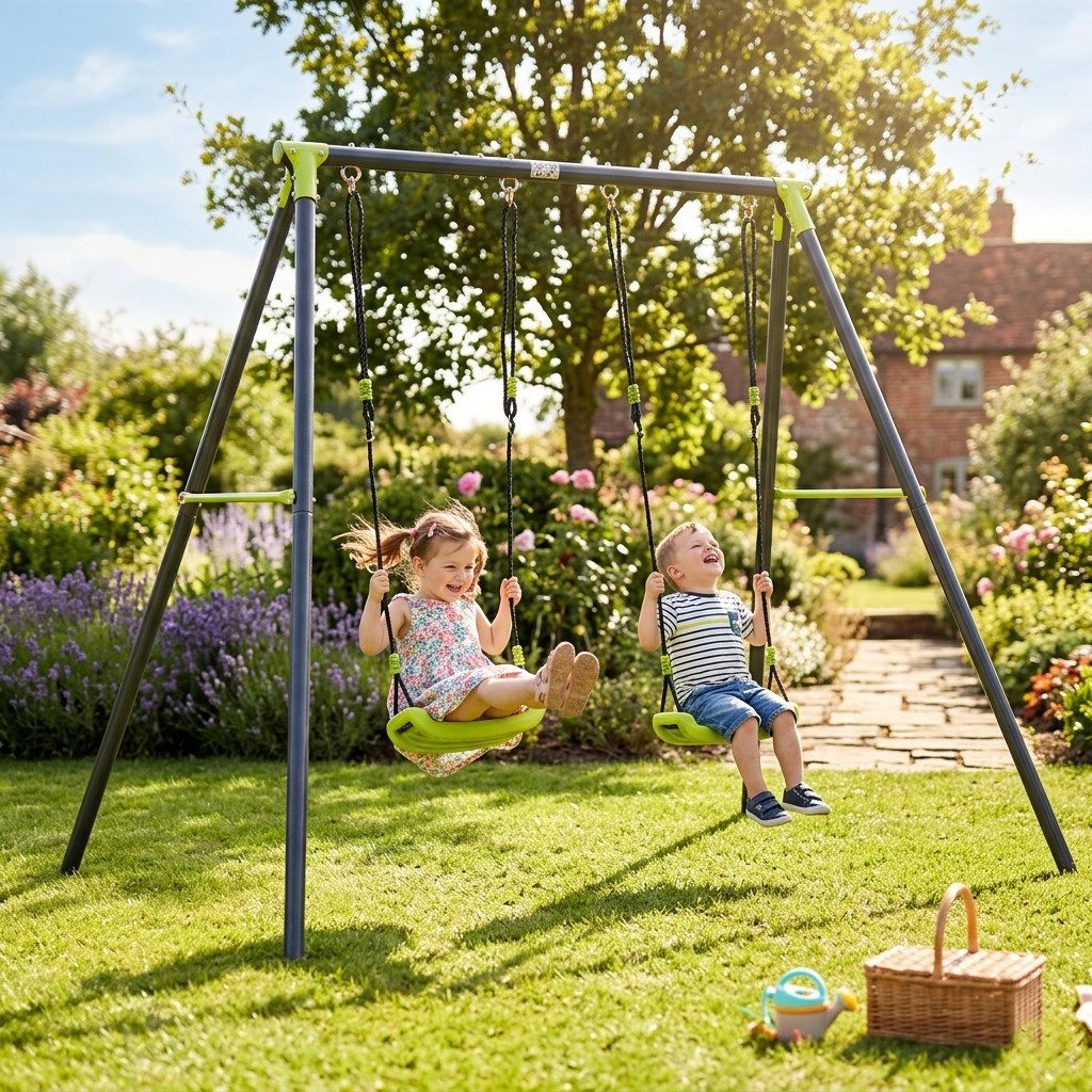 Baby Vivo Einzelschaukel Kinderschaukel / Schaukelgestell - Doppelschaukel bis 100 kg