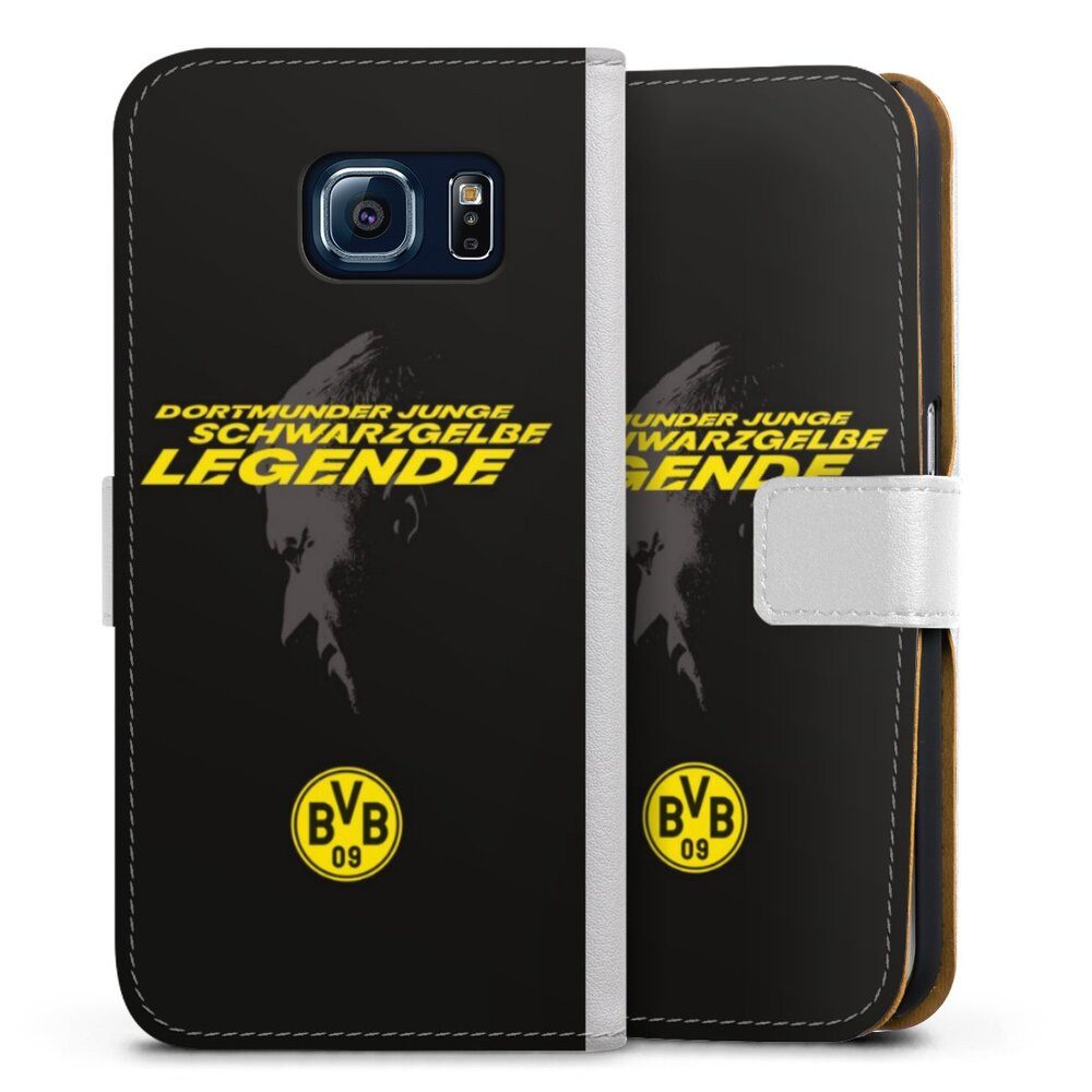 DeinDesign Handyhülle Marco Reus Borussia Dortmund BVB Danke Marco Schwarzgelbe Legende, Samsung Galaxy S6 Hülle Handy Flip Case Wallet Cover Handytasche Leder