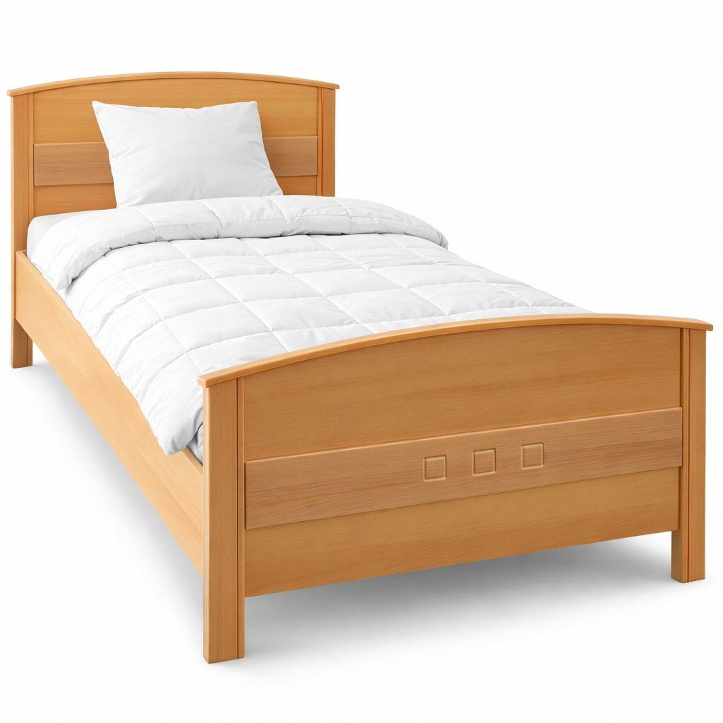 bv-vertrieb Schlafzimmer-Set Komfortbett verstellbar Seniorenbett 100x200 Nachtschrank Buche dekor, (1-tlg), Buche dekor