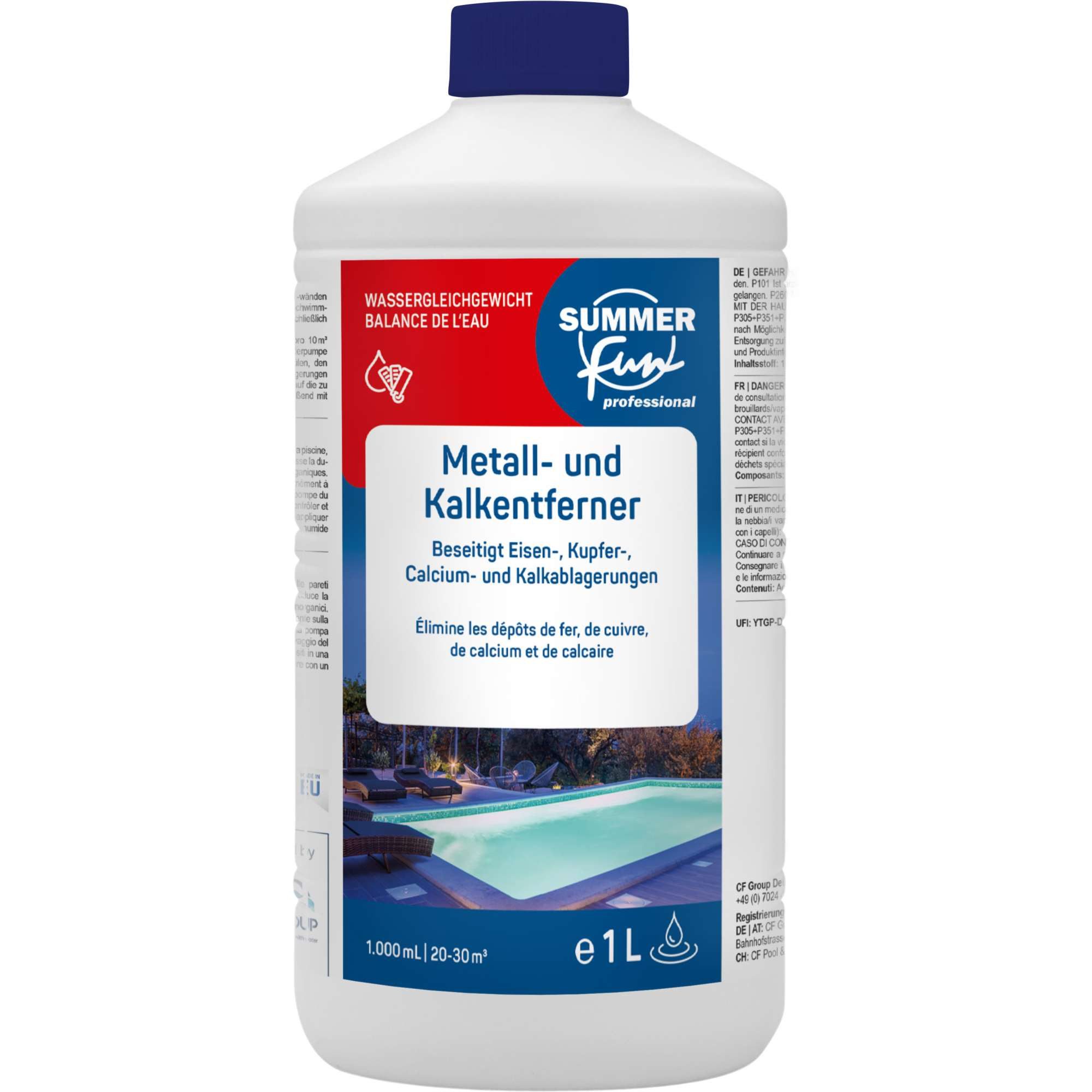 SUMMER FUN Poolpflege Summer Fun Metall- und Kalkentferner 1 l - Pool-Me