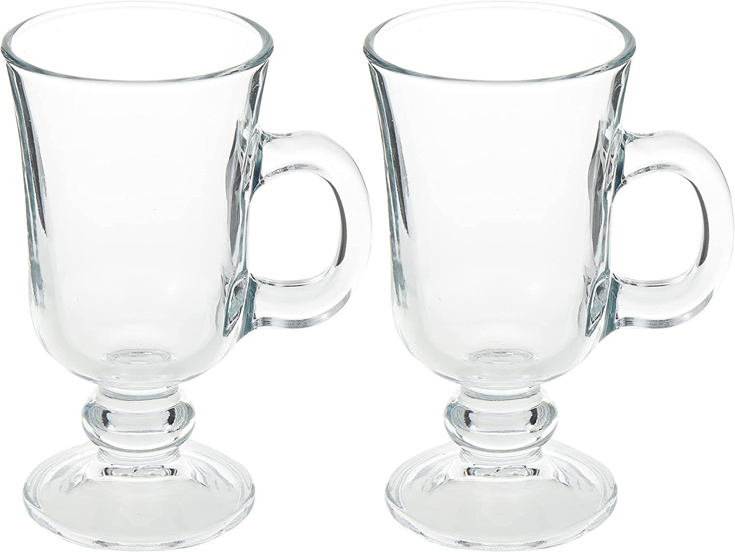 Pasabahce Gläser-Set Irish 2er Set Kaffeeglas mit Henkel, Tee, Latte Macchiato, 2-tlg.