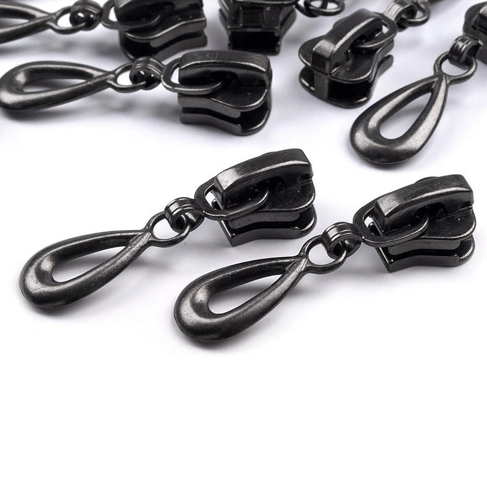 maDDma Reißverschluss 10 Reißverschluss Zipper 5mm Tropfenform, anthrazit