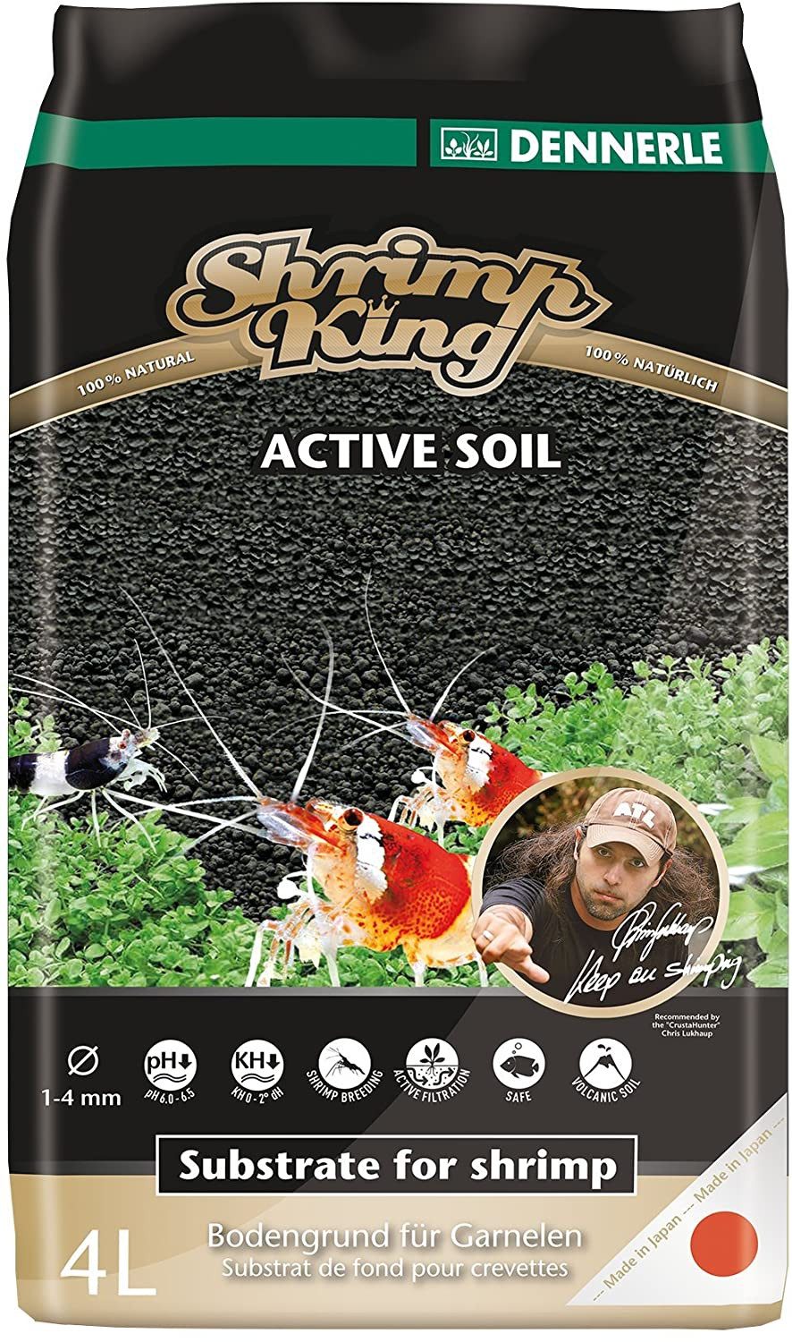 DENNERLE Aquarien-Substrat Shrimp King Active Soil, Aktiver Bodengrund