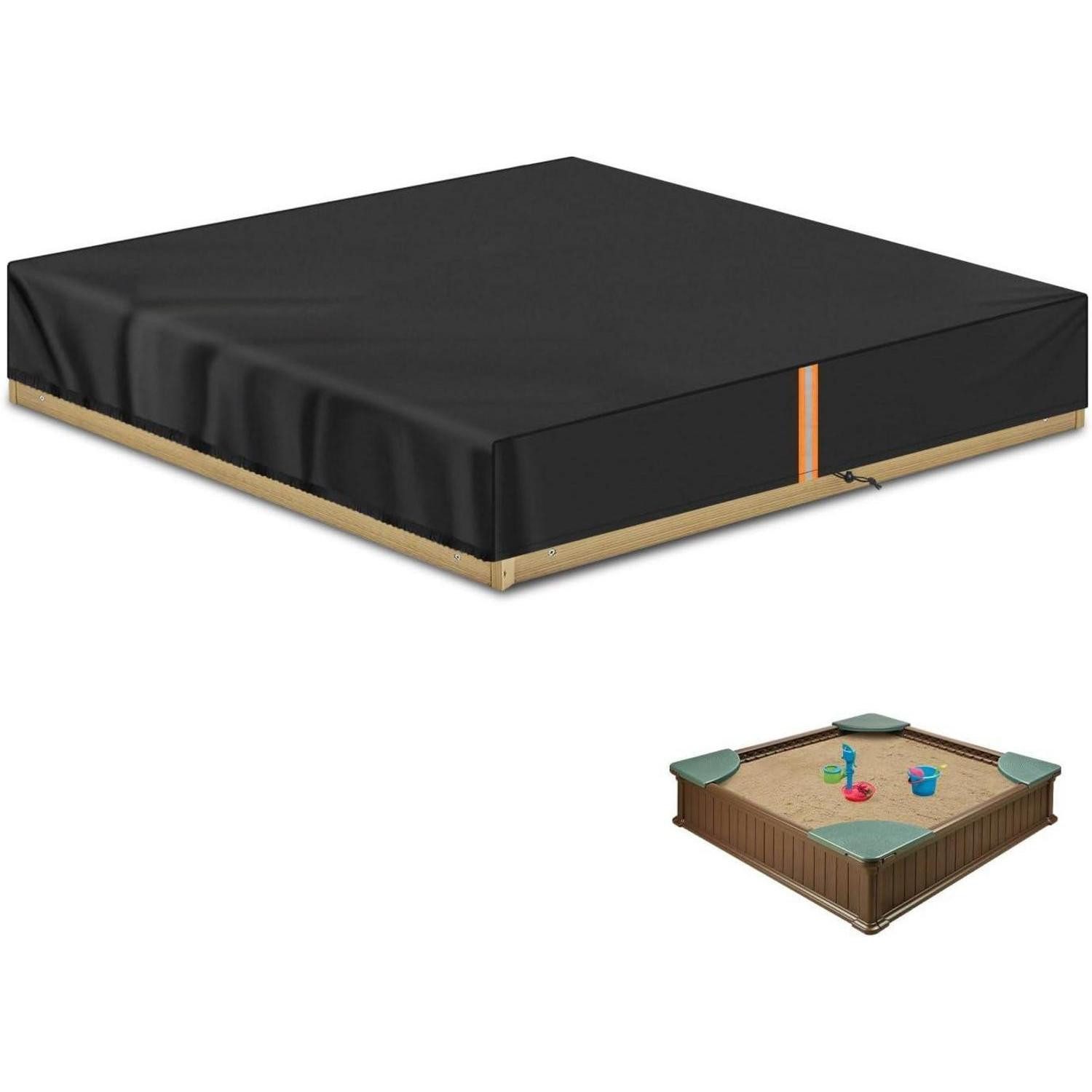 LuxusKollektion Sandkasten-Abdeckplane Sandkasten Abdeckplane Regenschutz 420D Oxford Stoff 150x150x20cm (1-St)