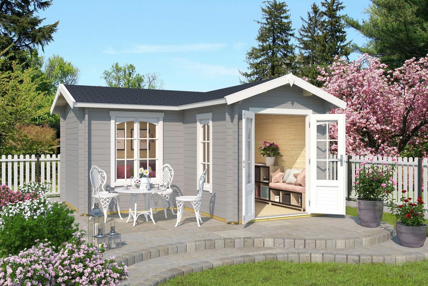 Thumbnail - LASITA MAJA Gartenhaus PORTSMOUTH, BxT: 450x448 cm, (Set, inkl. Fussbodenbretter zum verlegen)