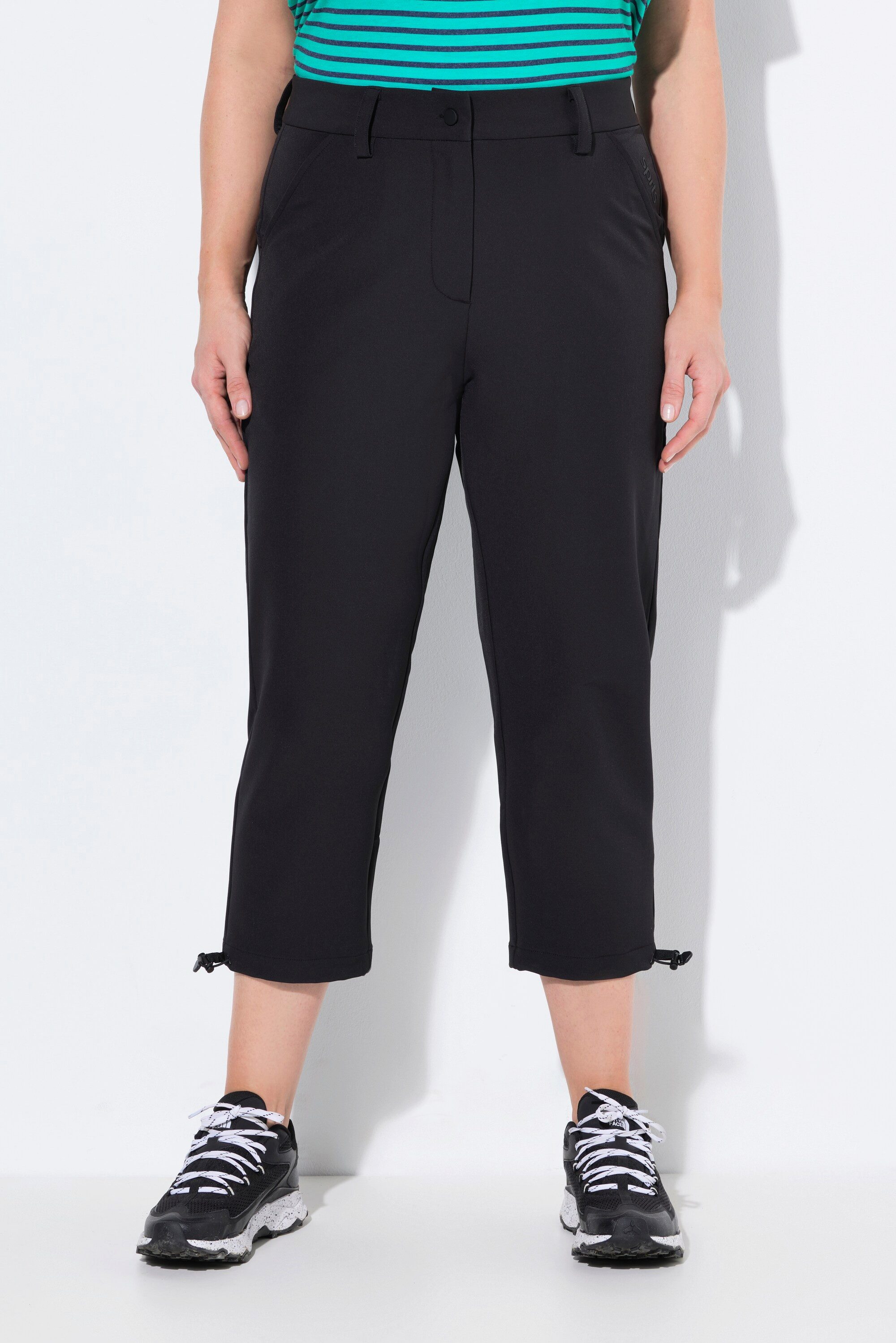 Ulla Popken Funktionshose 3/4-Softshell-Hose superdünn Saum günstig online kaufen