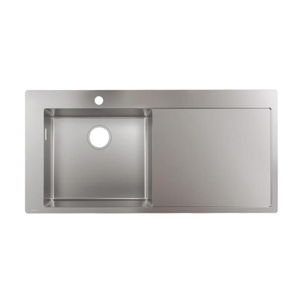 hansgrohe Edelstahlspüle hansgrohe Einbauspüle 450 S715-F450, Edelstahl, 0/0 cm