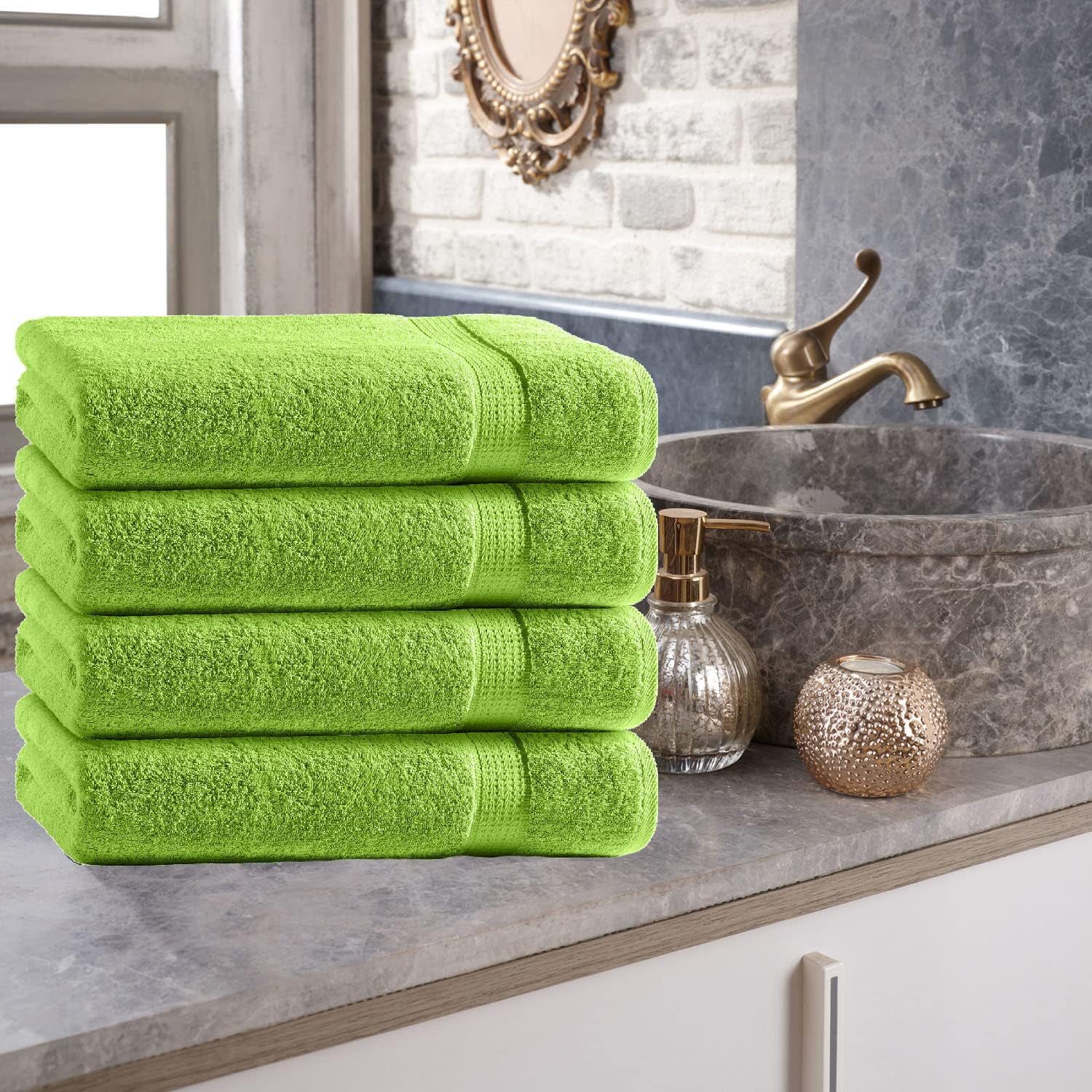 TRENDBUY24 Handtuch Set Handtücher Duschtücher Gästetücher Baumwolle Frottee Premium 4er Set, 100% Baumwolle (4-St), Duschtuch
