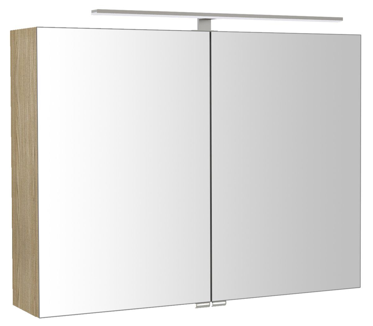 Sapho Spiegelschrank RIWA Spiegelschrank mit LED Beleuchtung, 81x70x17cm, Ulme Bardini Sapho-RIW080-0013
