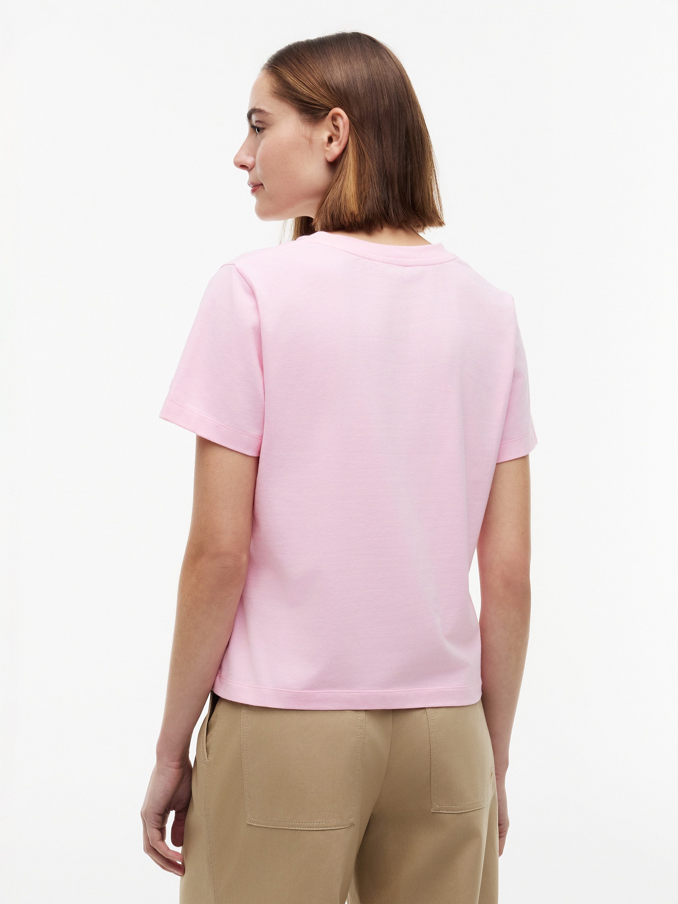 Tommy Hilfiger Kurzarmshirt TH SCRIPT REG C-NK SS TEE Baumwollmischung, regular fit