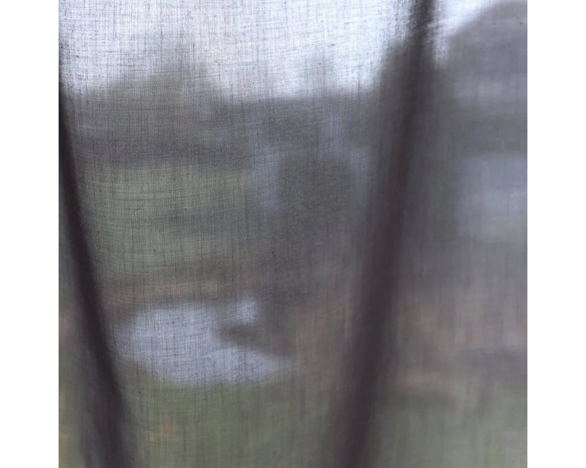Thumbnail - Stofferia Stoff Gardinenstoff Voile Halbtransparent Lucent Taupe, Breite 280 cm, Meterware