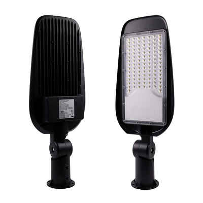 LUXULA LED Flutlichtstrahler LED-Straßenleuchte, 100 W, 11700 lm, 5000 K (neutralweiß), IP65, TÜV, LED fest integriert, Tageslichtweiß, neutralweiß, Stoßfest, Spritzwassergeschützt