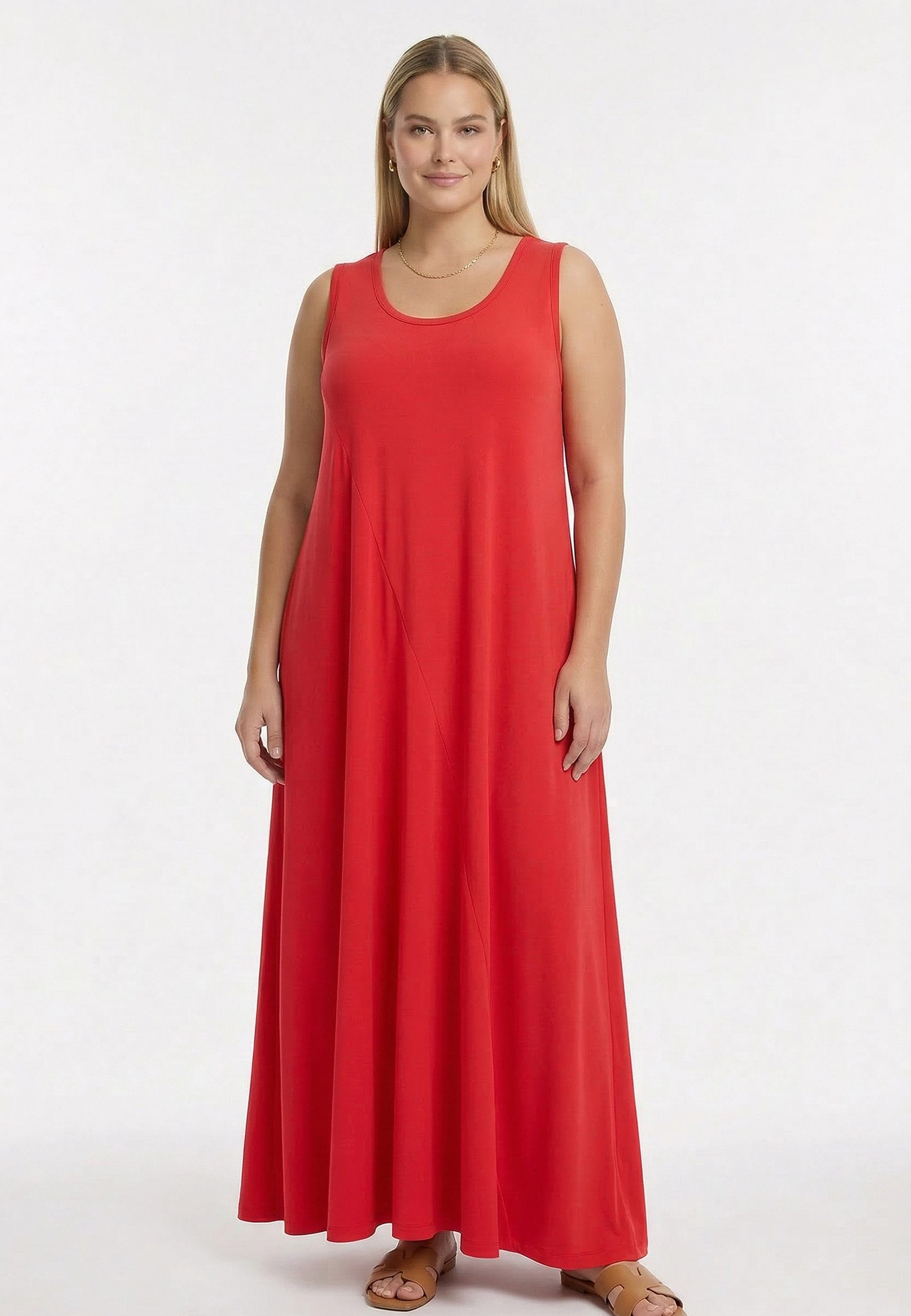 YOEK A-Linien-Kleid Damen Kleid ärmellos ohne Arm