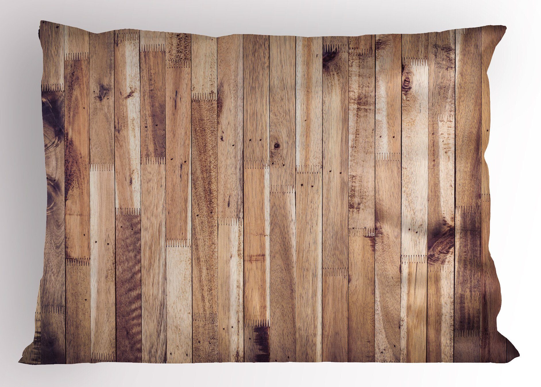 Im Dekorativer Alter Kopfkissenbezug, von Gedruckter Abakuhaus Size Planks Queen (1 Stück), rustikales Muster Kissenbezüge Holz